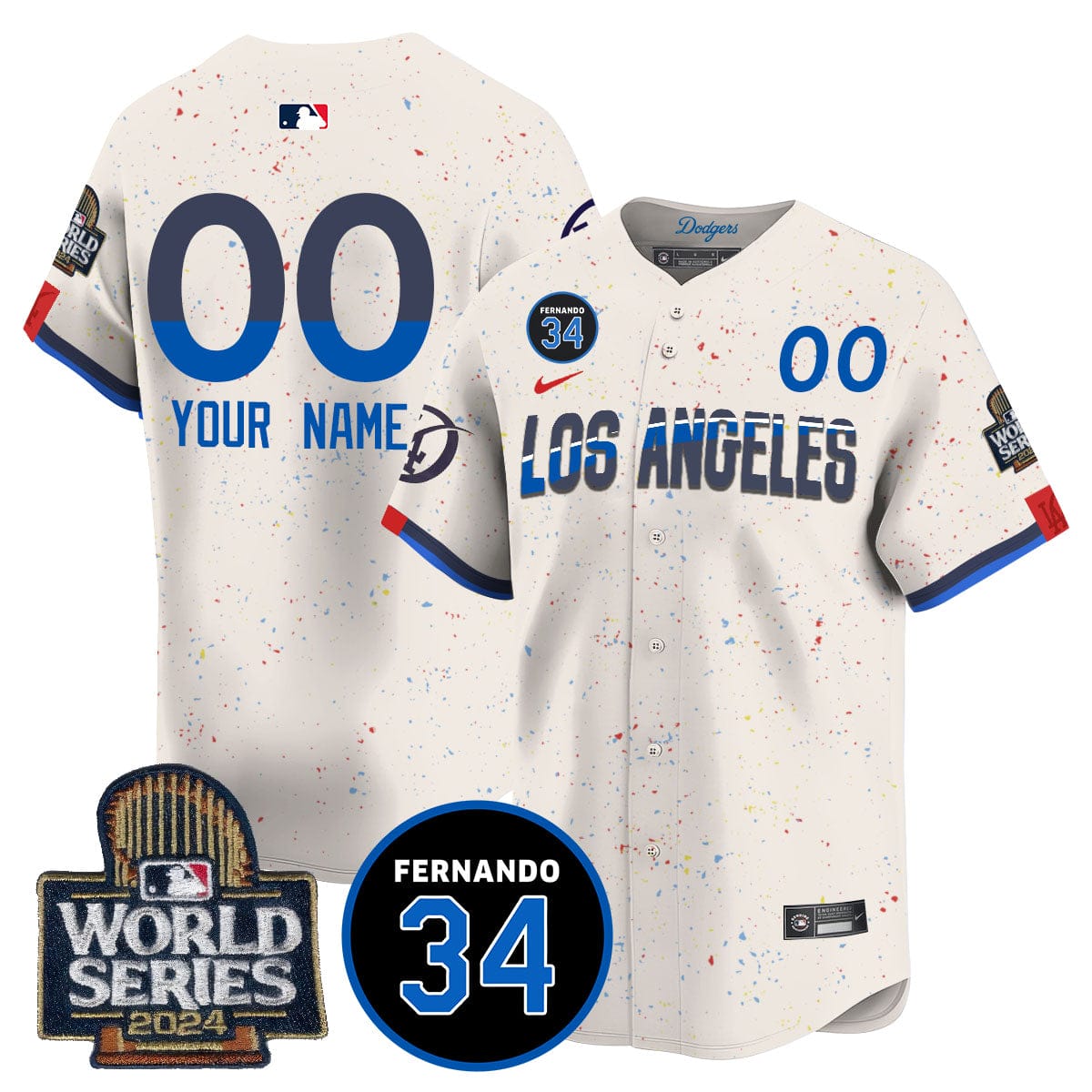 Dodgers Fernando Valenzuela Memorial Custom Jersey - All Stitched - Image 6