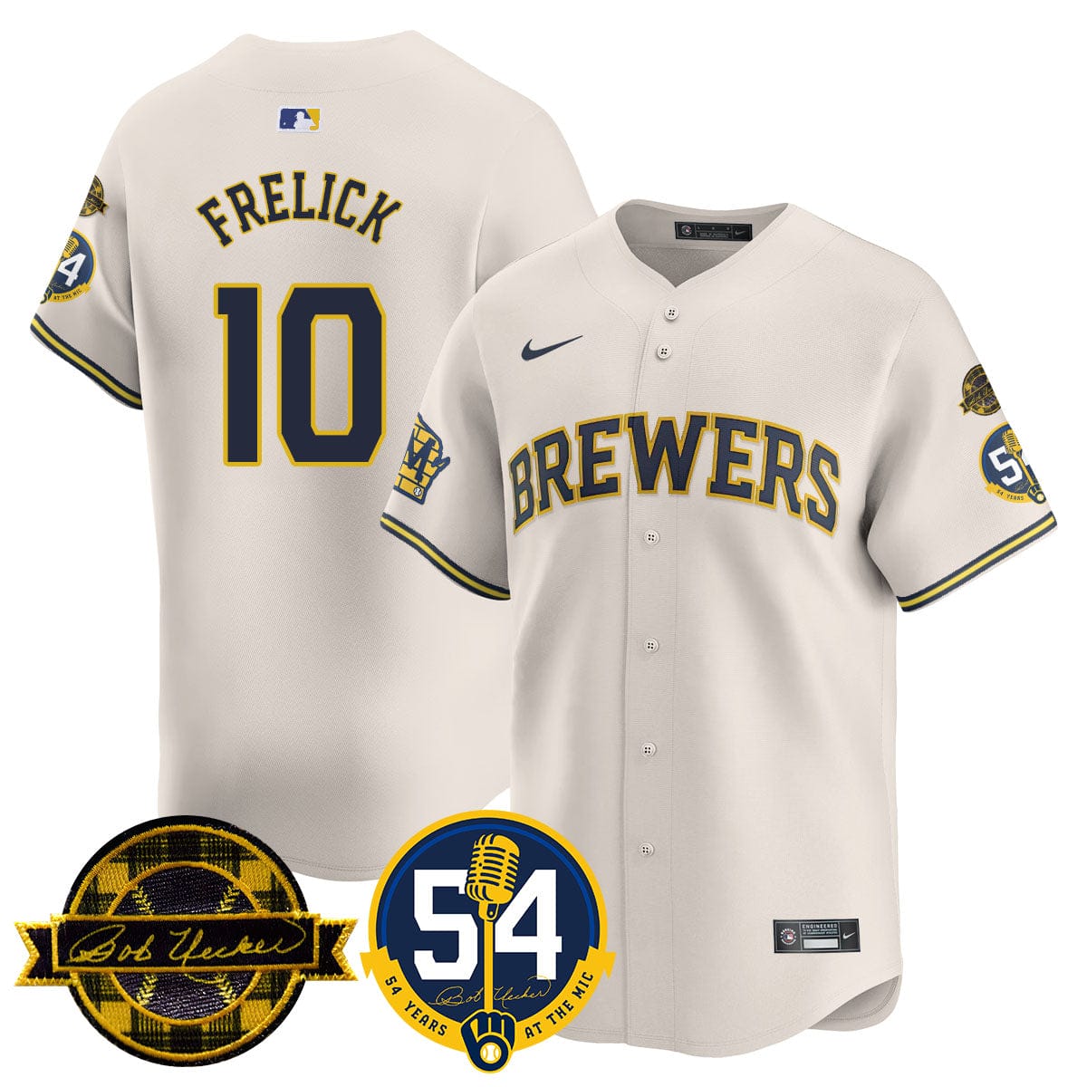 Milwaukee Brewers Jersey - Bob Uecker, 54 Seasons for Brewers Jersey - All Stitched - Image 8
