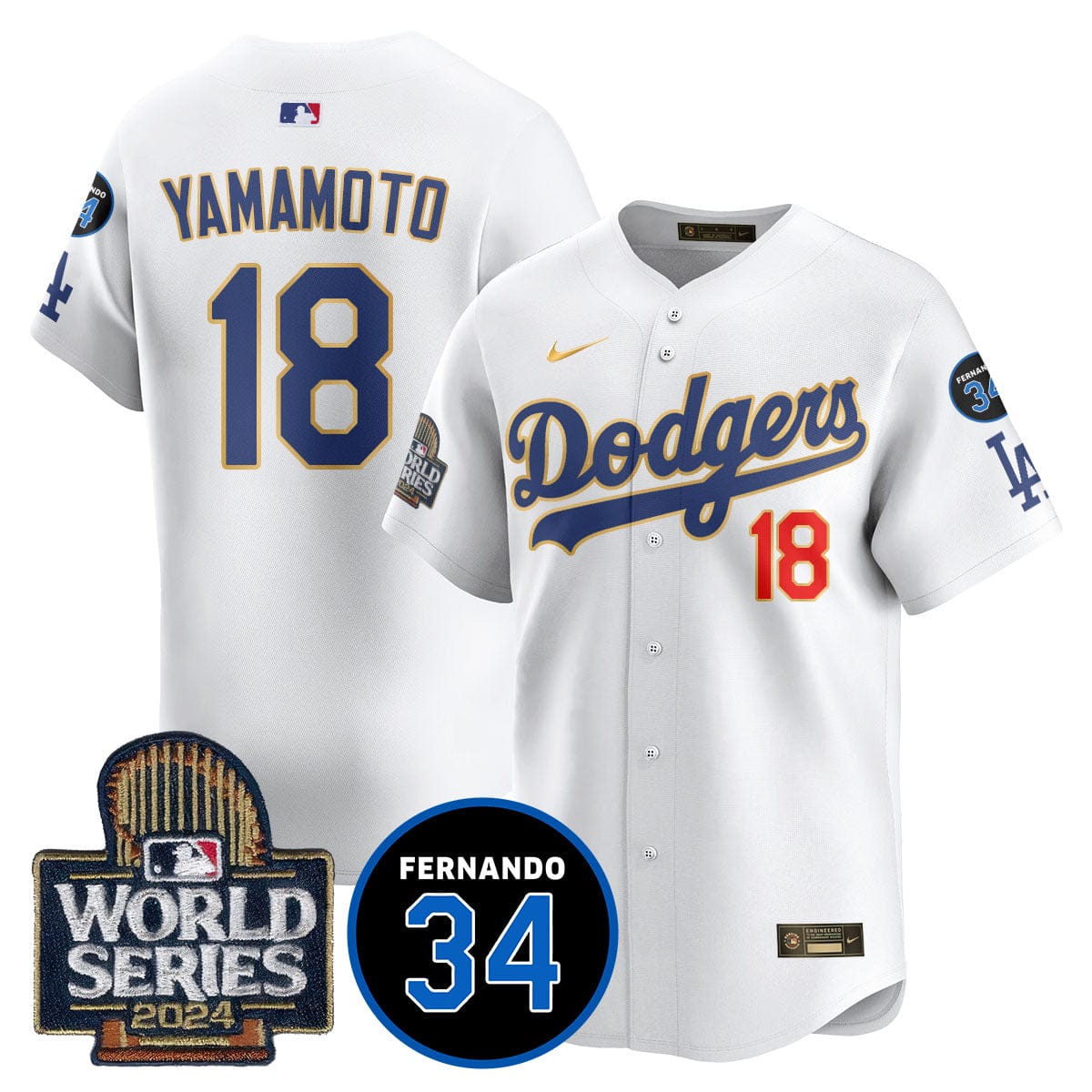 Dodgers Fernando Valenzuela Memorial Jersey - All Stitched - Image 18