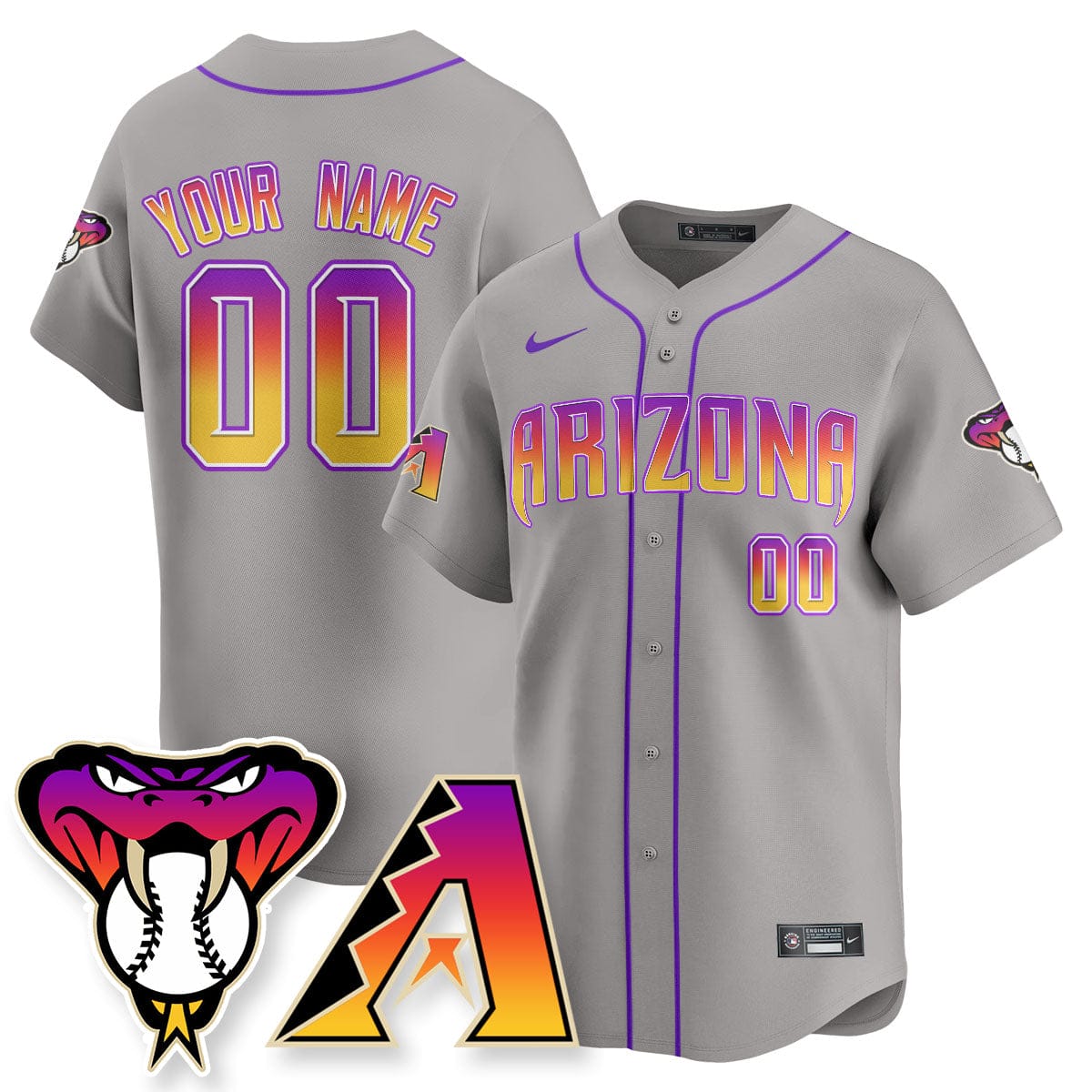 Arizona Diamondbacks 2025 City Connect Concept Custom Jersey - All Stitched - Image 3