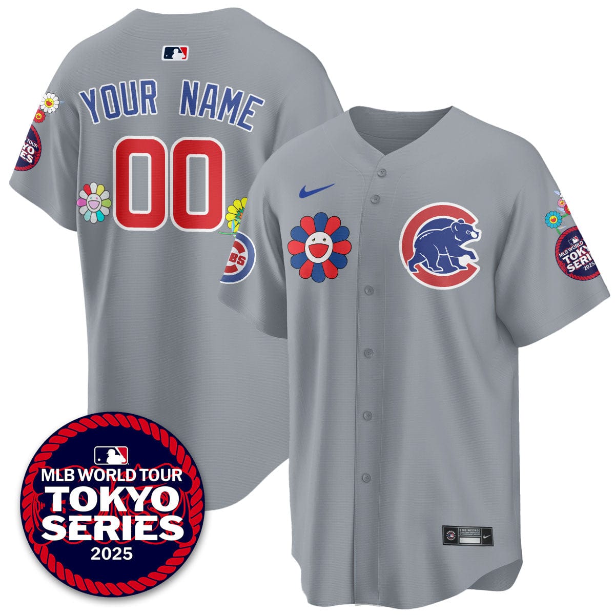 Chicago Cubs Tokyo Series 2025 Vapor Premier Limited Custom Jersey - Stitched - Image 2