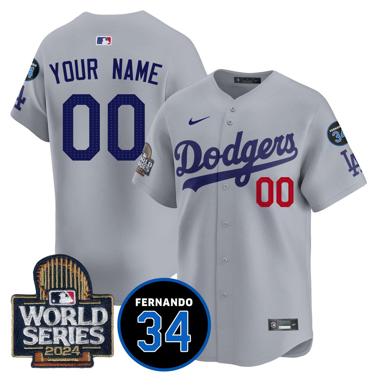 Dodgers Fernando Valenzuela Memorial Custom Jersey - All Stitched - Image 8