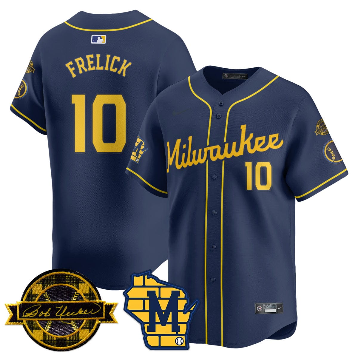 Milwaukee Brewers 2025 Limited Jersey - Bob Uecker Patch - All Stitched - Image 28