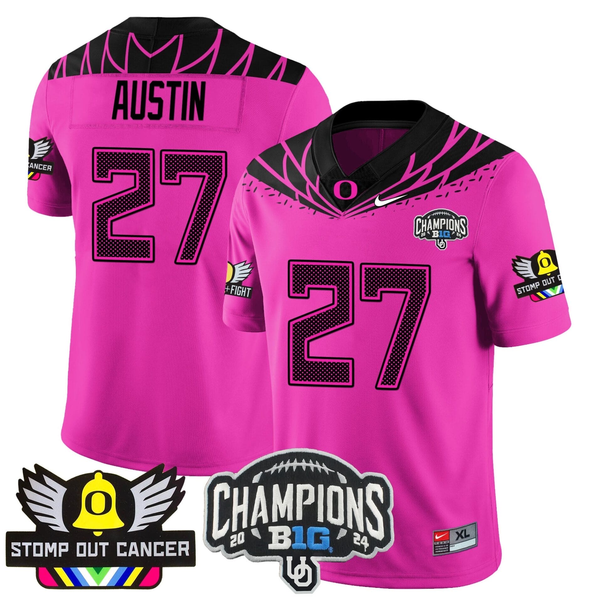 Oregon Alternate 2024 Big Ten Champions Jersey V2 - All Stitched - Image 36