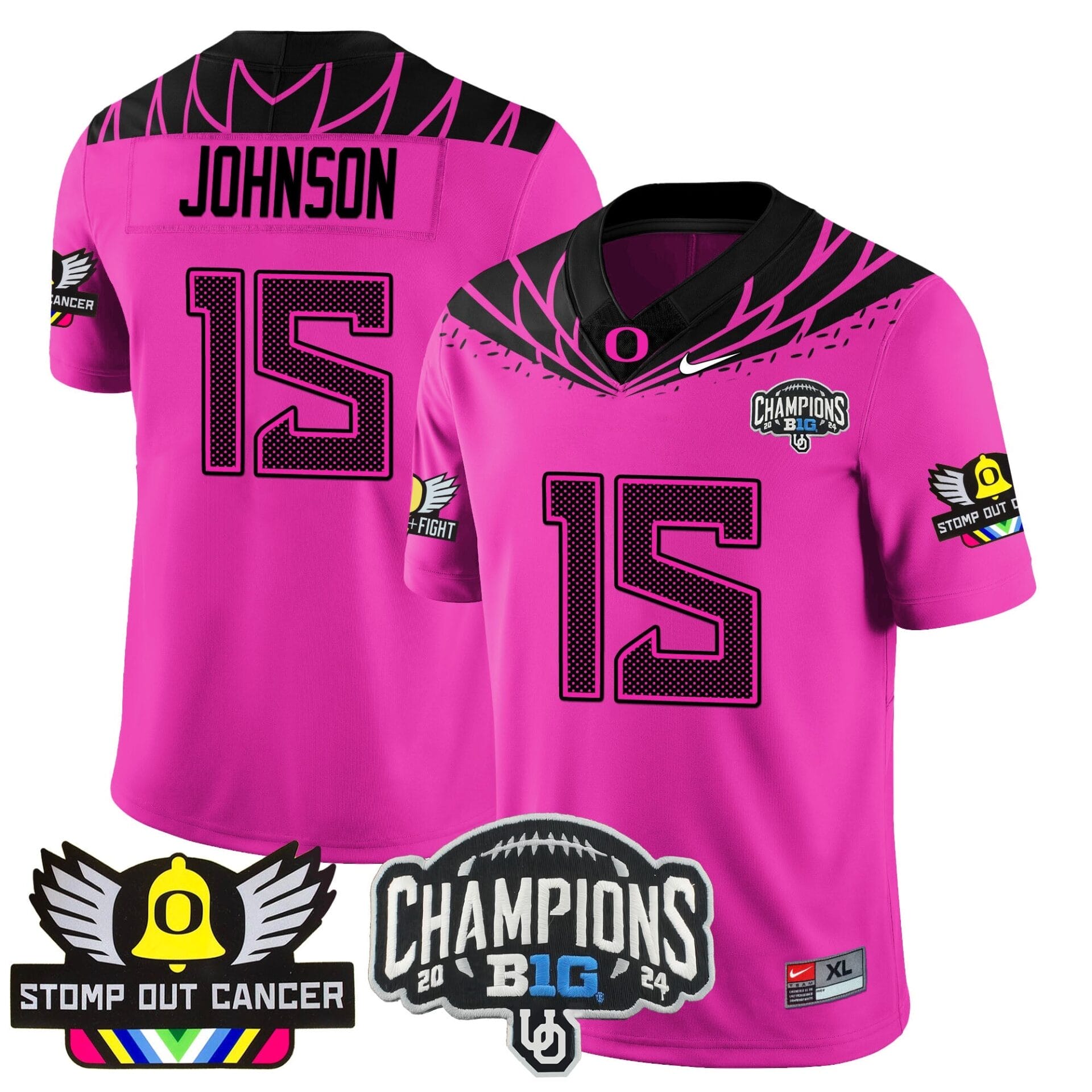 Oregon Alternate 2024 Big Ten Champions Jersey V2 - All Stitched - Image 40