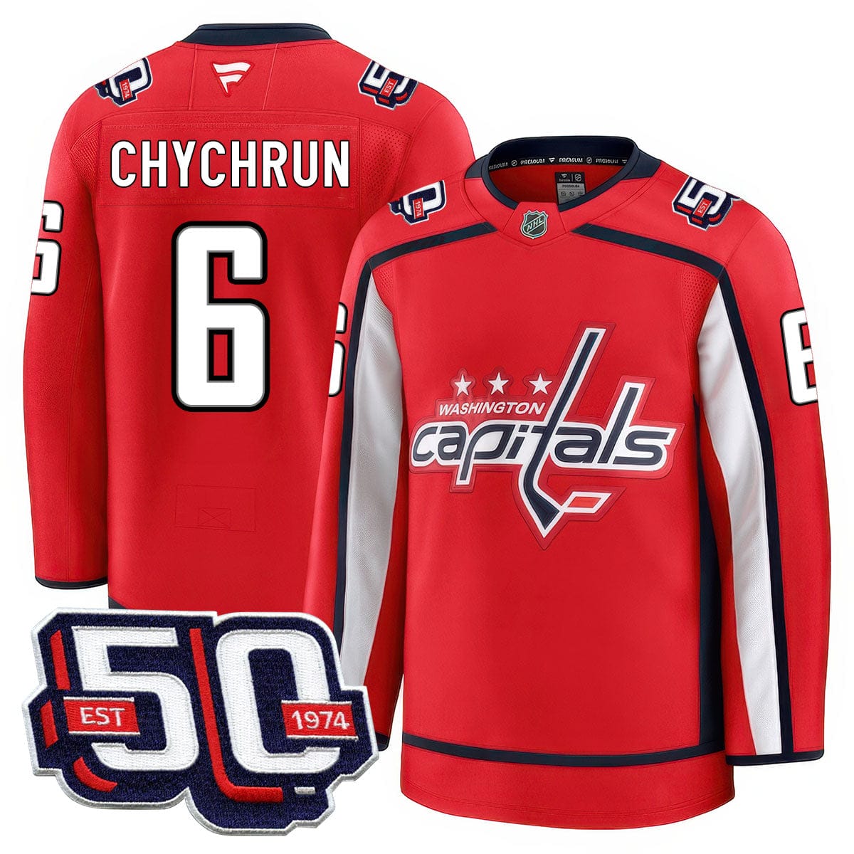 Washington Capitals 50th Anniversary Premium Jersey - All Stitched - Image 7