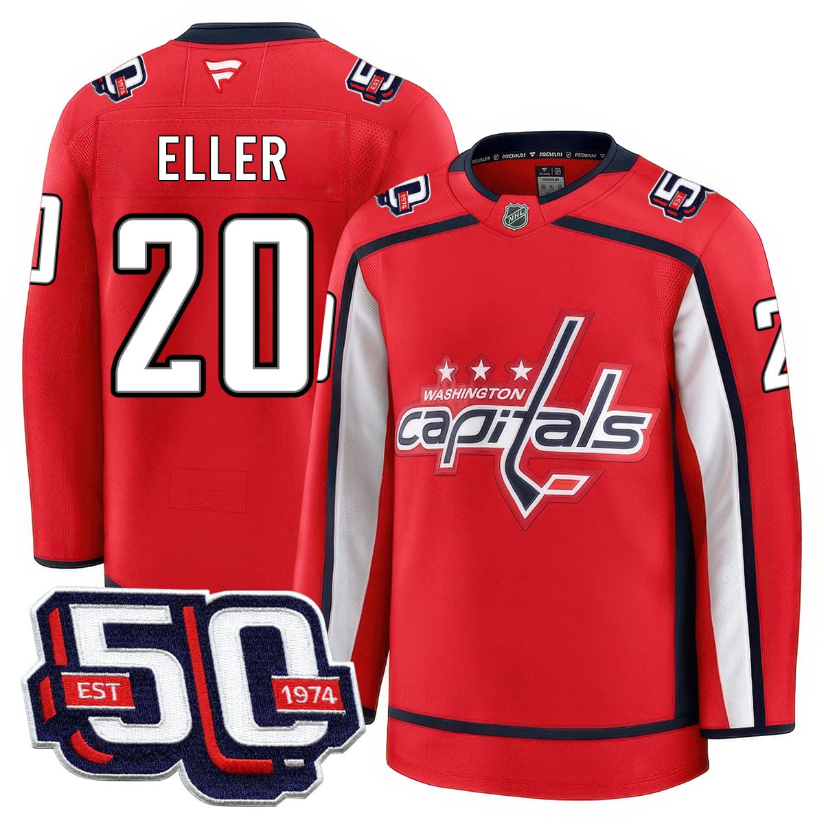 Washington Capitals 50th Anniversary Premium Jersey - All Stitched - Image 8