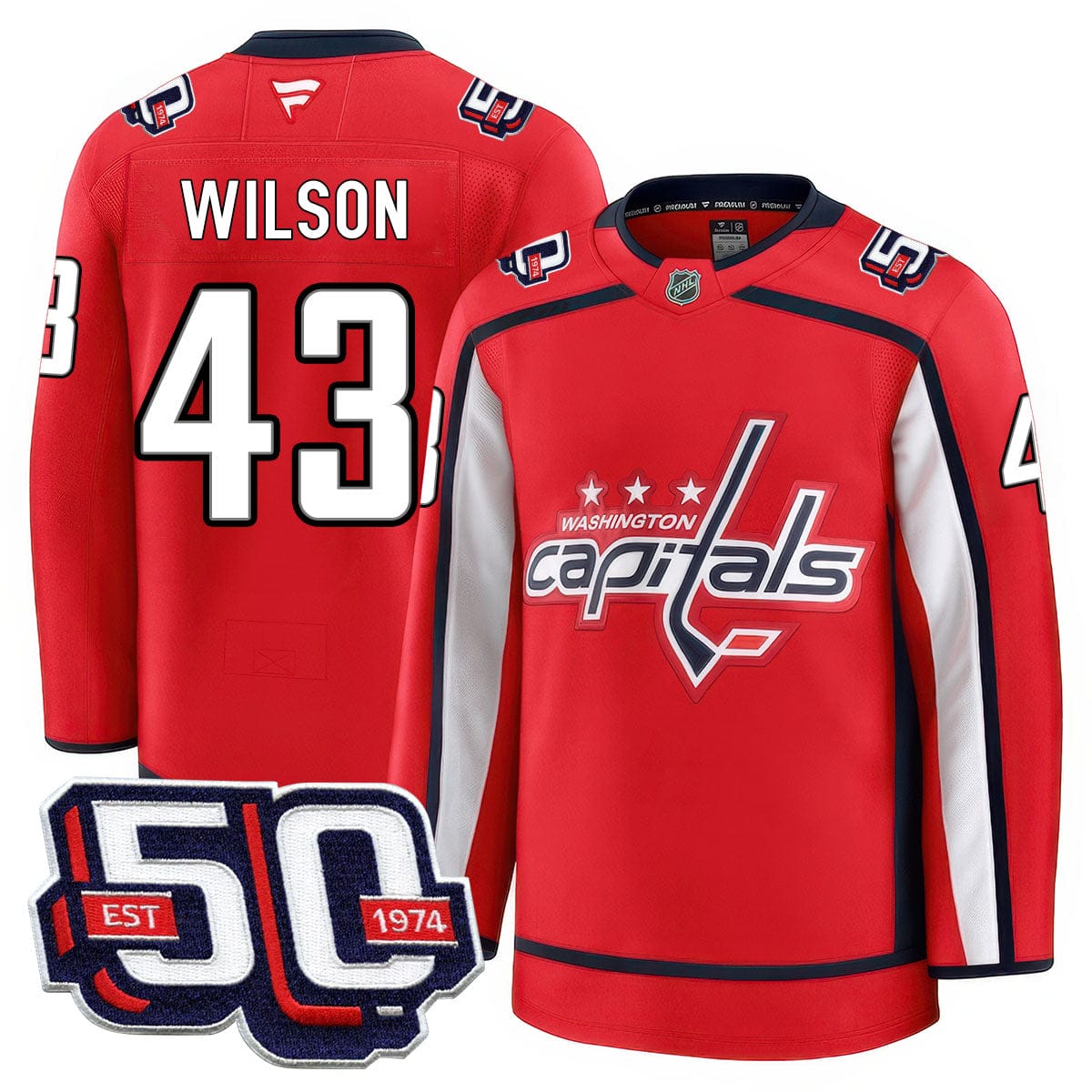 Washington Capitals 50th Anniversary Premium Jersey - All Stitched - Image 12