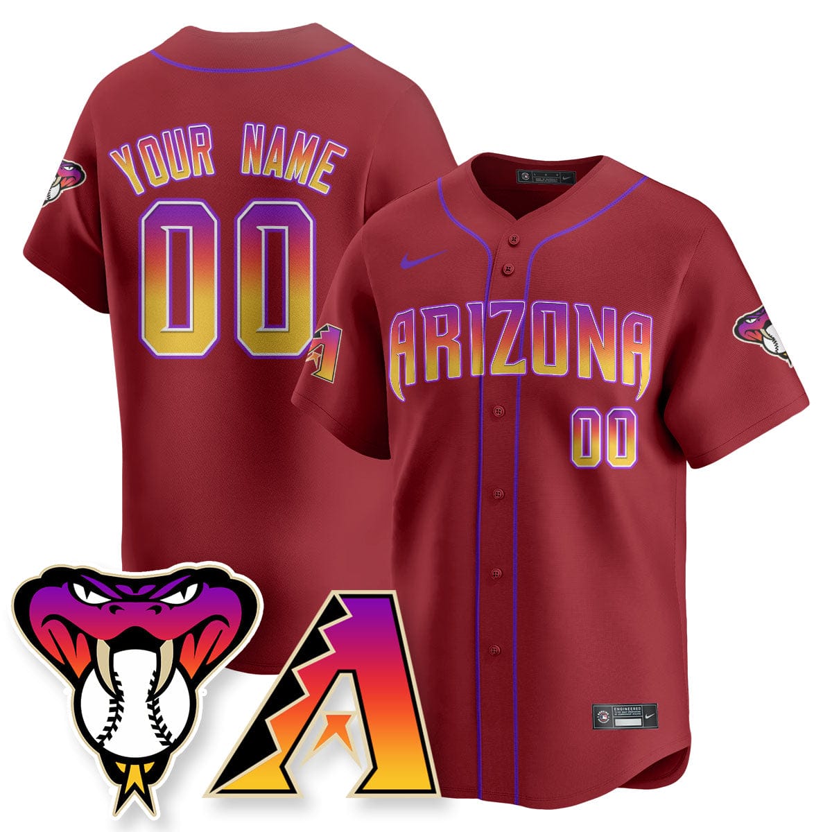 Arizona Diamondbacks 2025 City Connect Concept Custom Jersey - All Stitched - Image 4