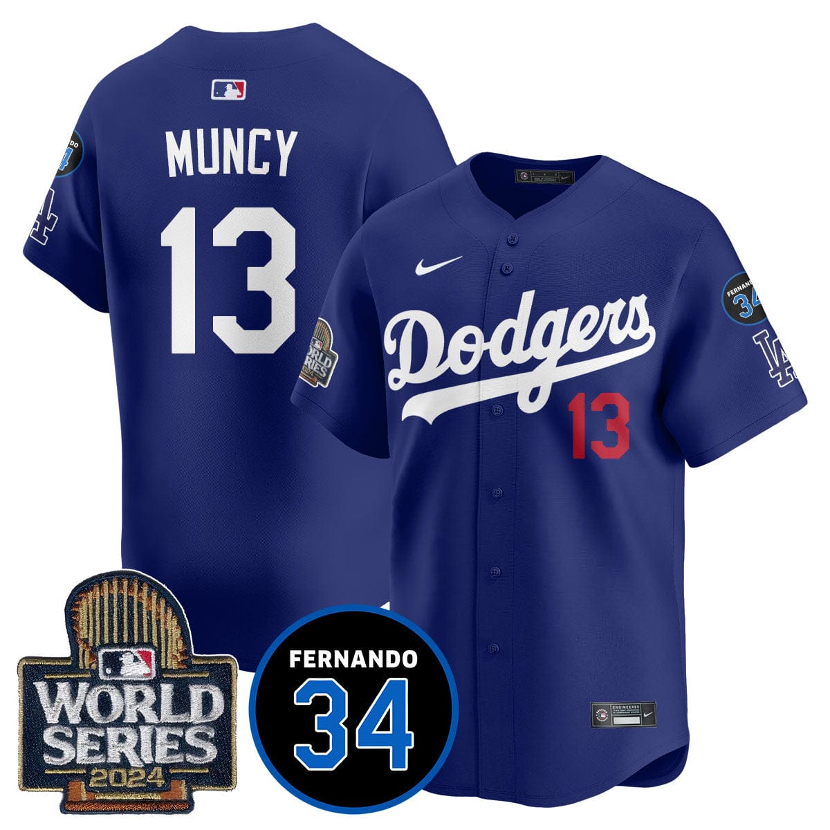 Dodgers Fernando Valenzuela Memorial Jersey - All Stitched - Image 9