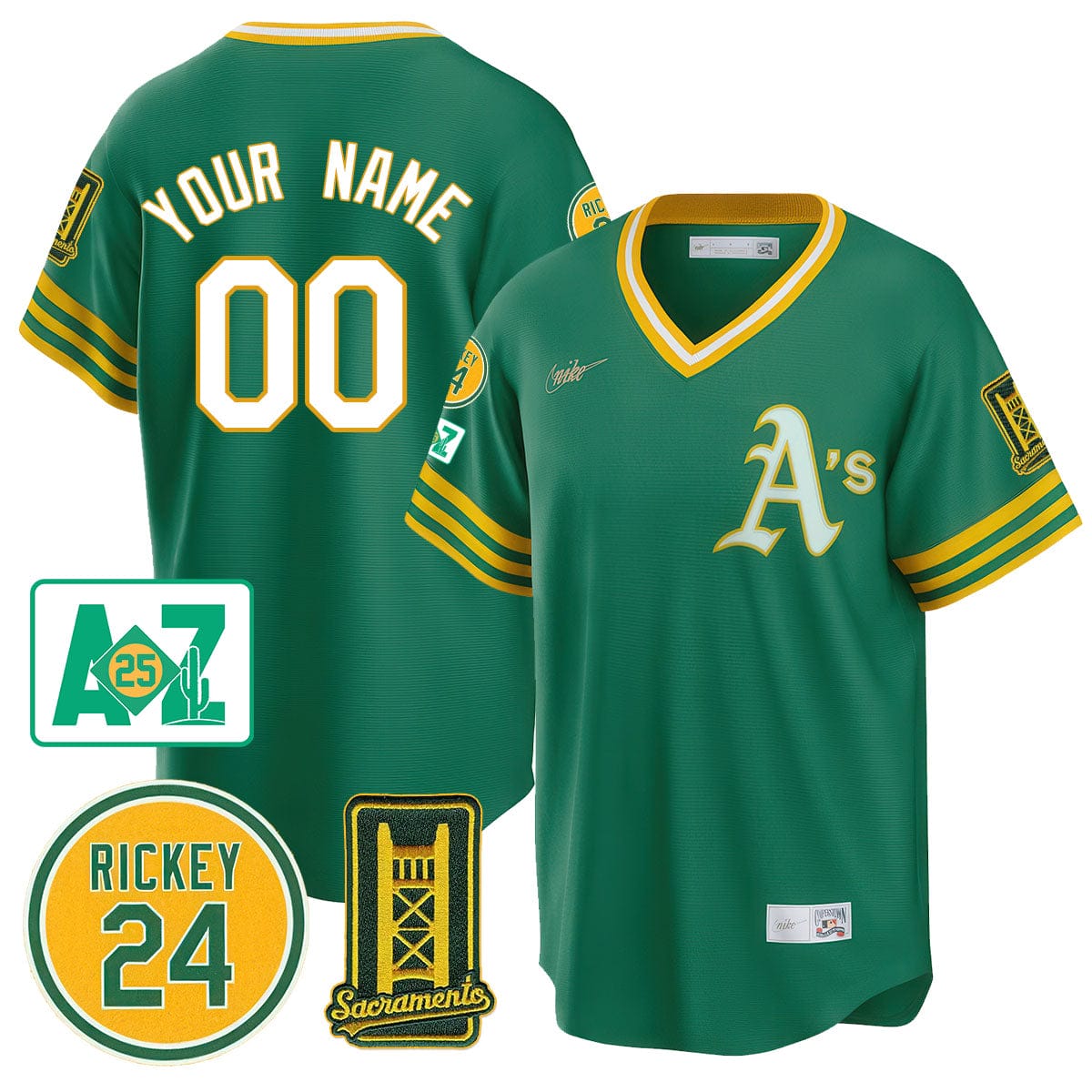 Oakland Athletics 2025 Sacramento, Rickey Henderson Custom Jersey - All Stitched - Image 3