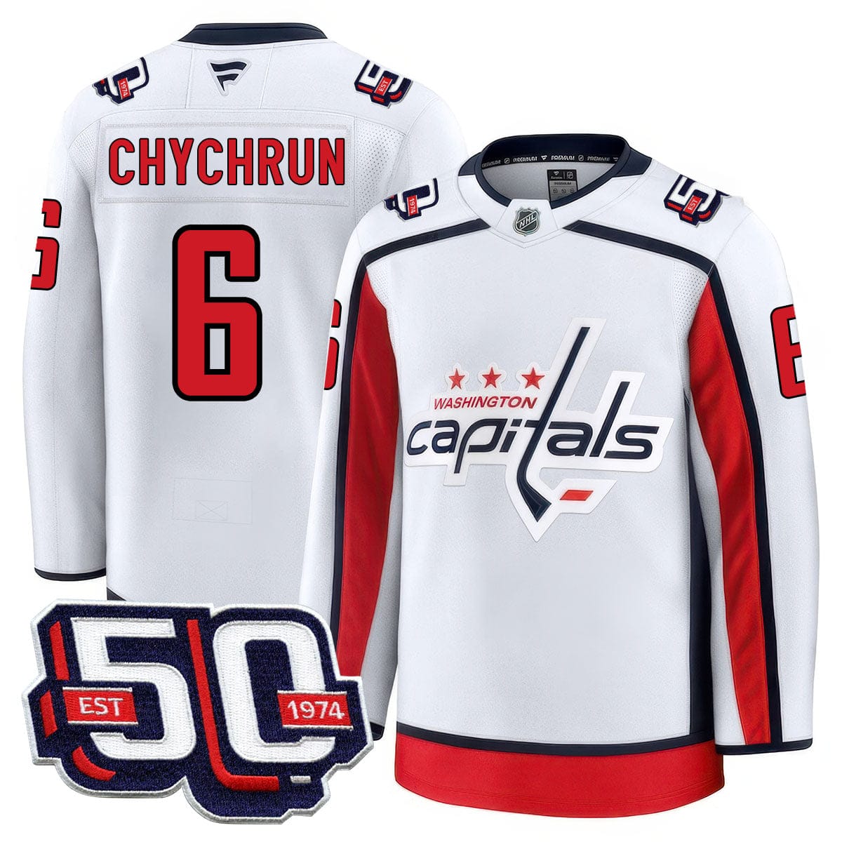 Washington Capitals 50th Anniversary Premium Jersey - All Stitched - Image 13