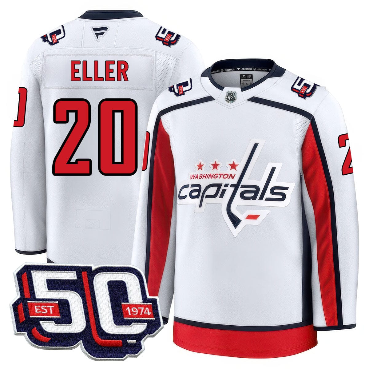 Washington Capitals 50th Anniversary Premium Jersey - All Stitched - Image 17