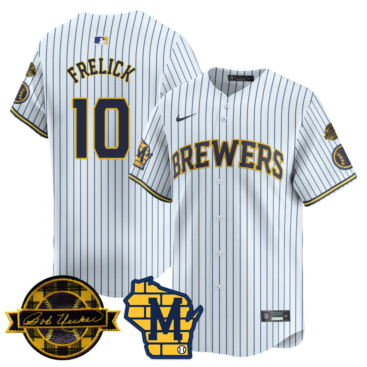 Milwaukee Brewers 2025 Limited Jersey - Bob Uecker Patch - All Stitched - Image 8