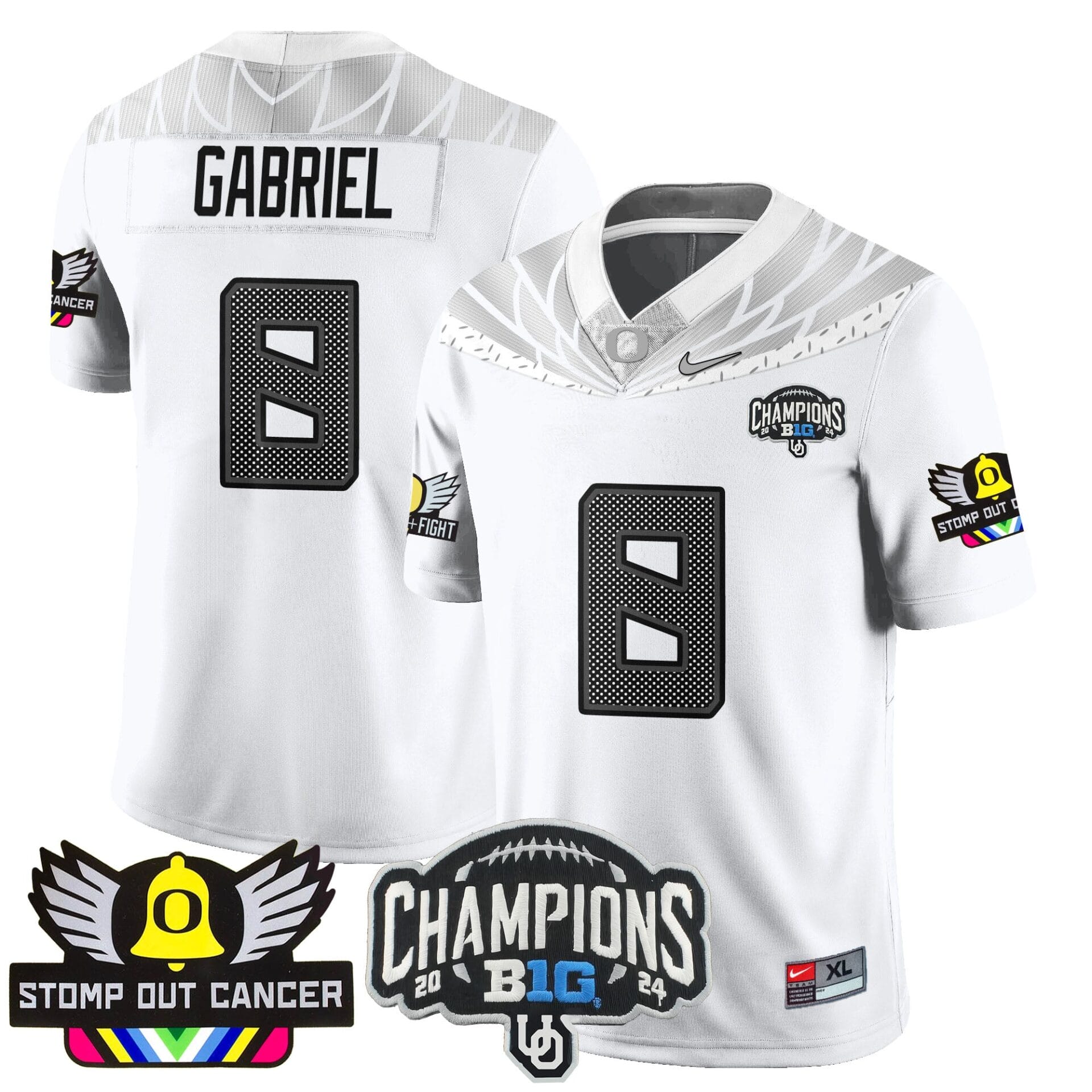 Oregon Alternate 2024 Big Ten Champions Jersey V2 - All Stitched - Image 31