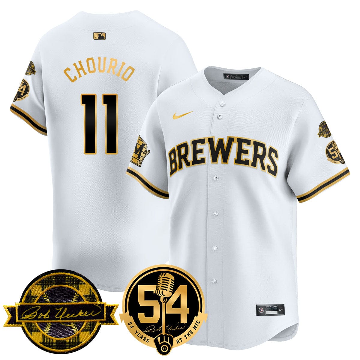 Milwaukee Brewers Jersey - Bob Uecker, 54 Seasons for Brewers Jersey - All Stitched - Image 26