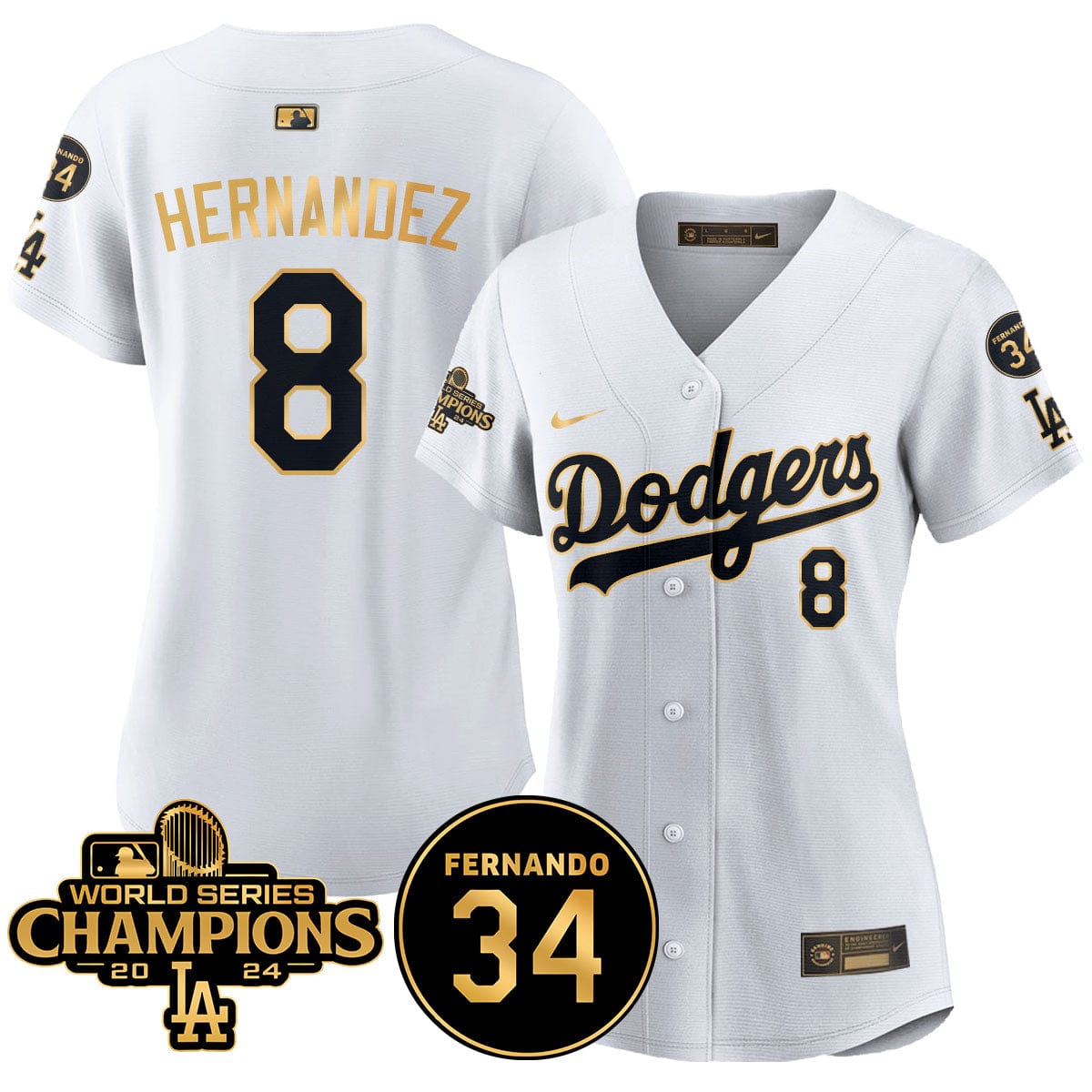 Women Dodgers - World Series Champions 2024 Jersey - All Stitched - Image 50