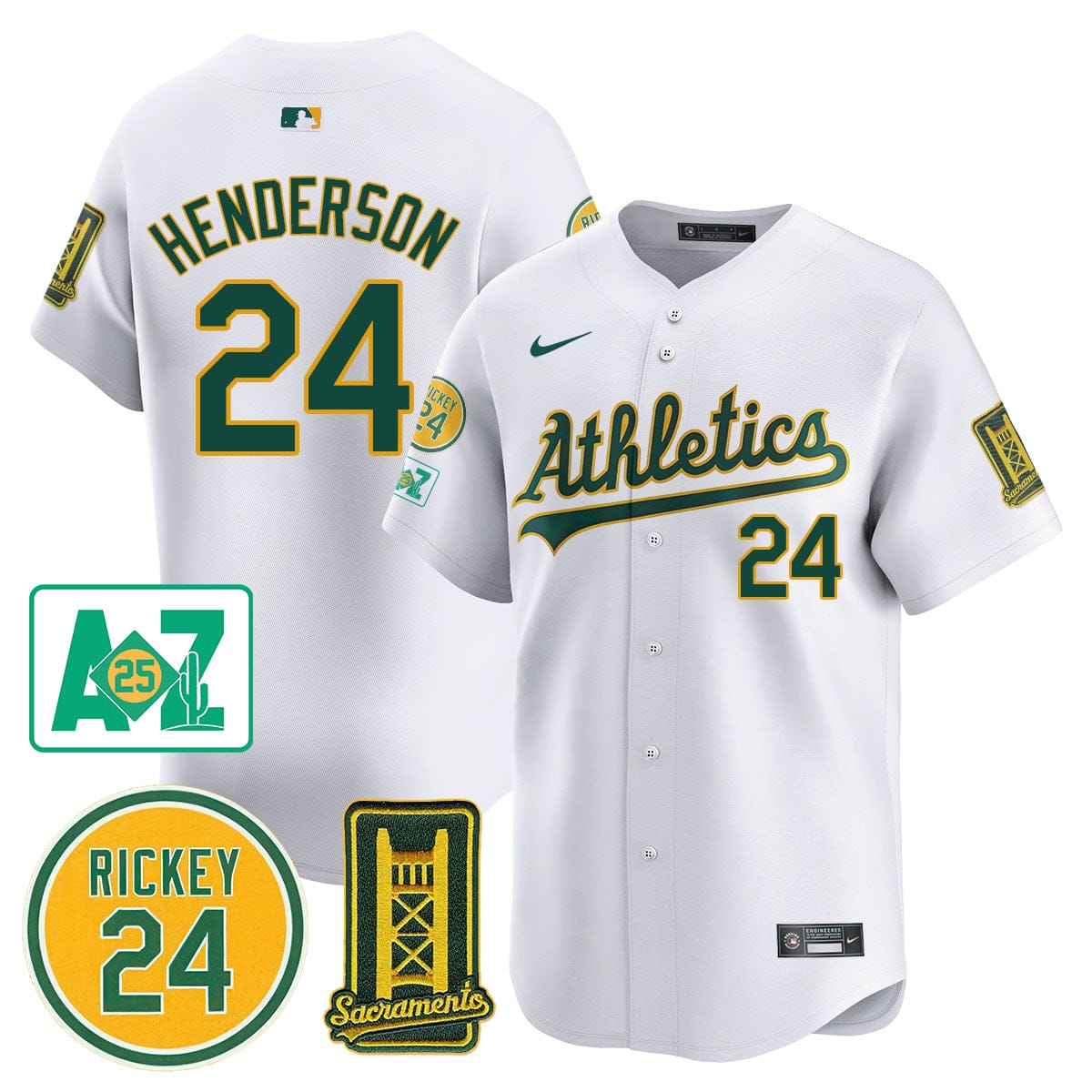Oakland Athletics 2025 Sacramento, Rickey Henderson Jersey - All Stitched - Image 7