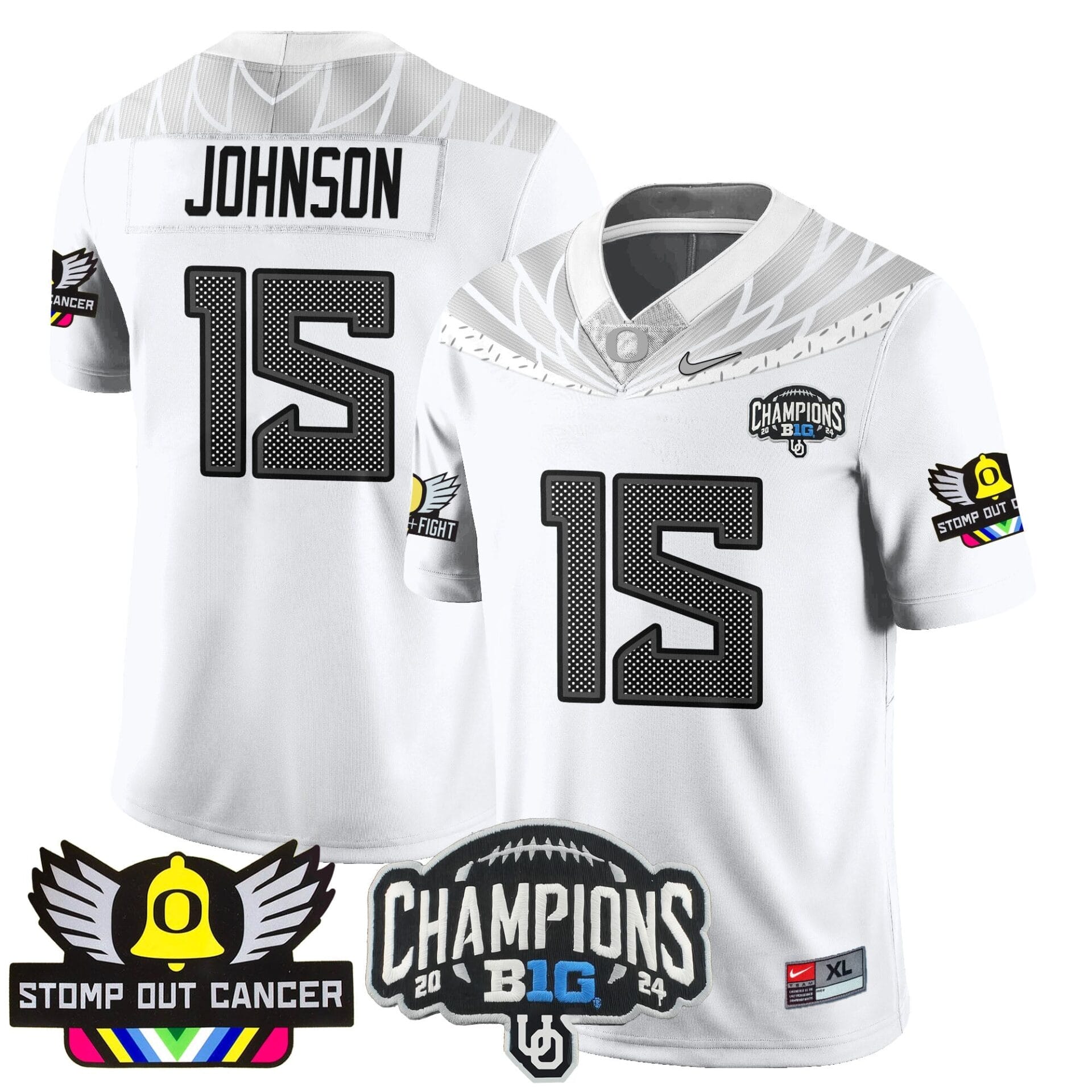 Oregon Alternate 2024 Big Ten Champions Jersey V2 - All Stitched - Image 32