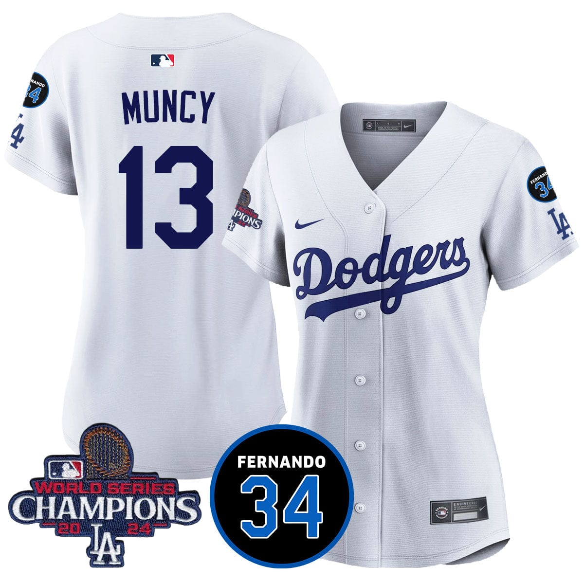 Women Dodgers - World Series Champions 2024 Jersey - All Stitched - Image 24