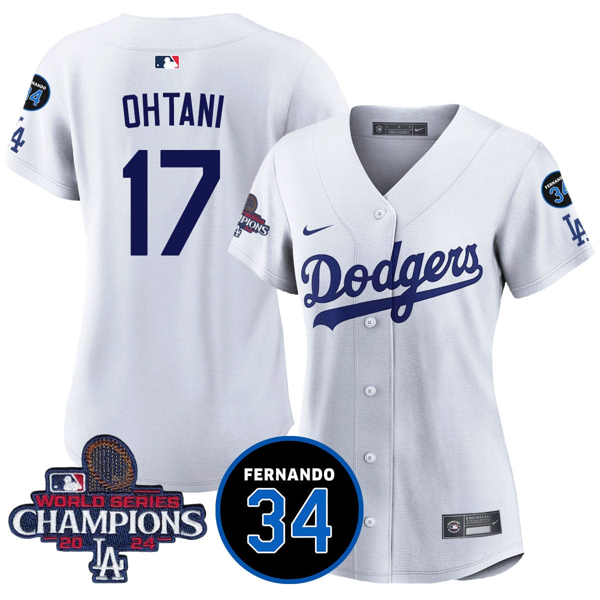 Women Dodgers - World Series Champions 2024 Jersey - All Stitched - Image 25