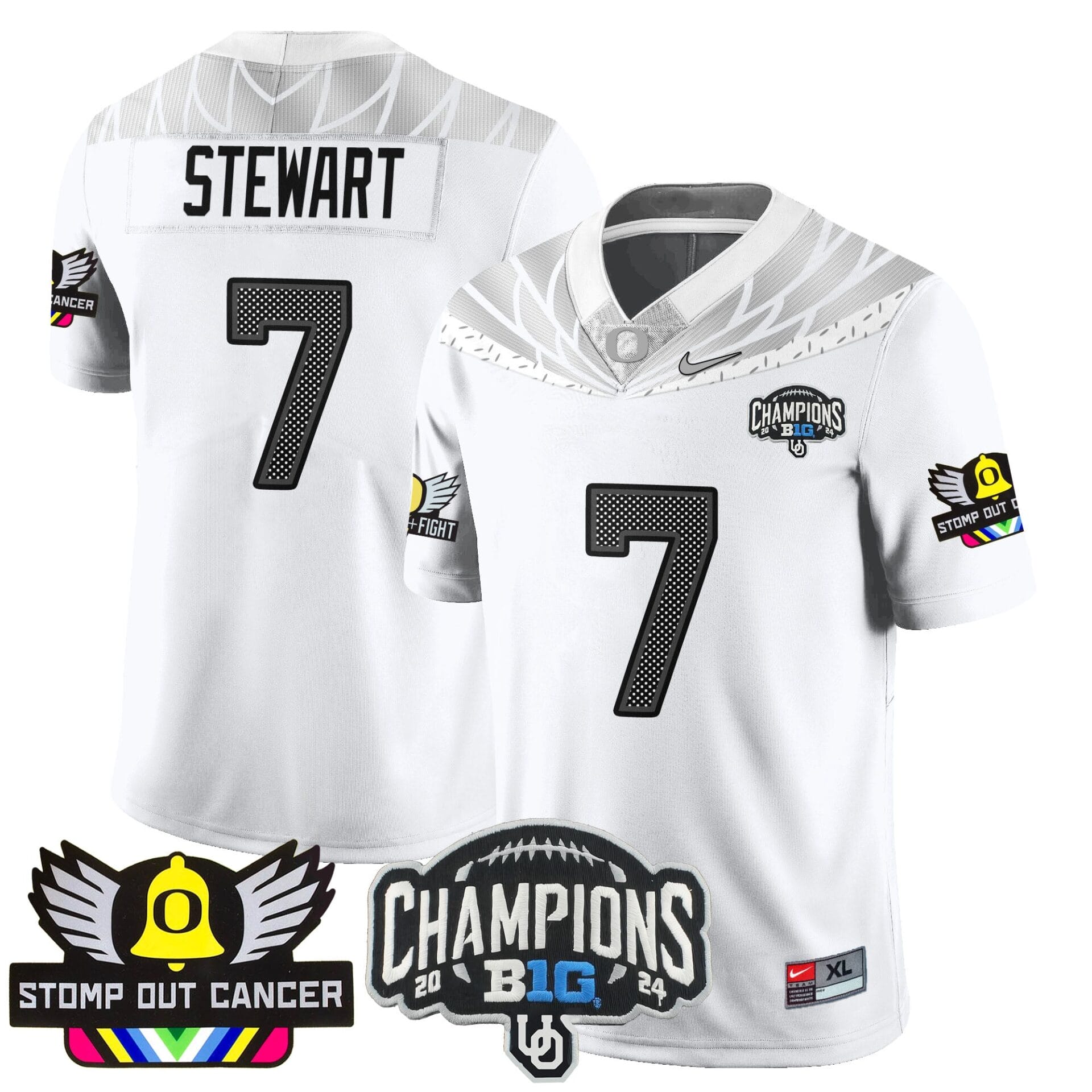 Oregon Alternate 2024 Big Ten Champions Jersey V2 - All Stitched - Image 35