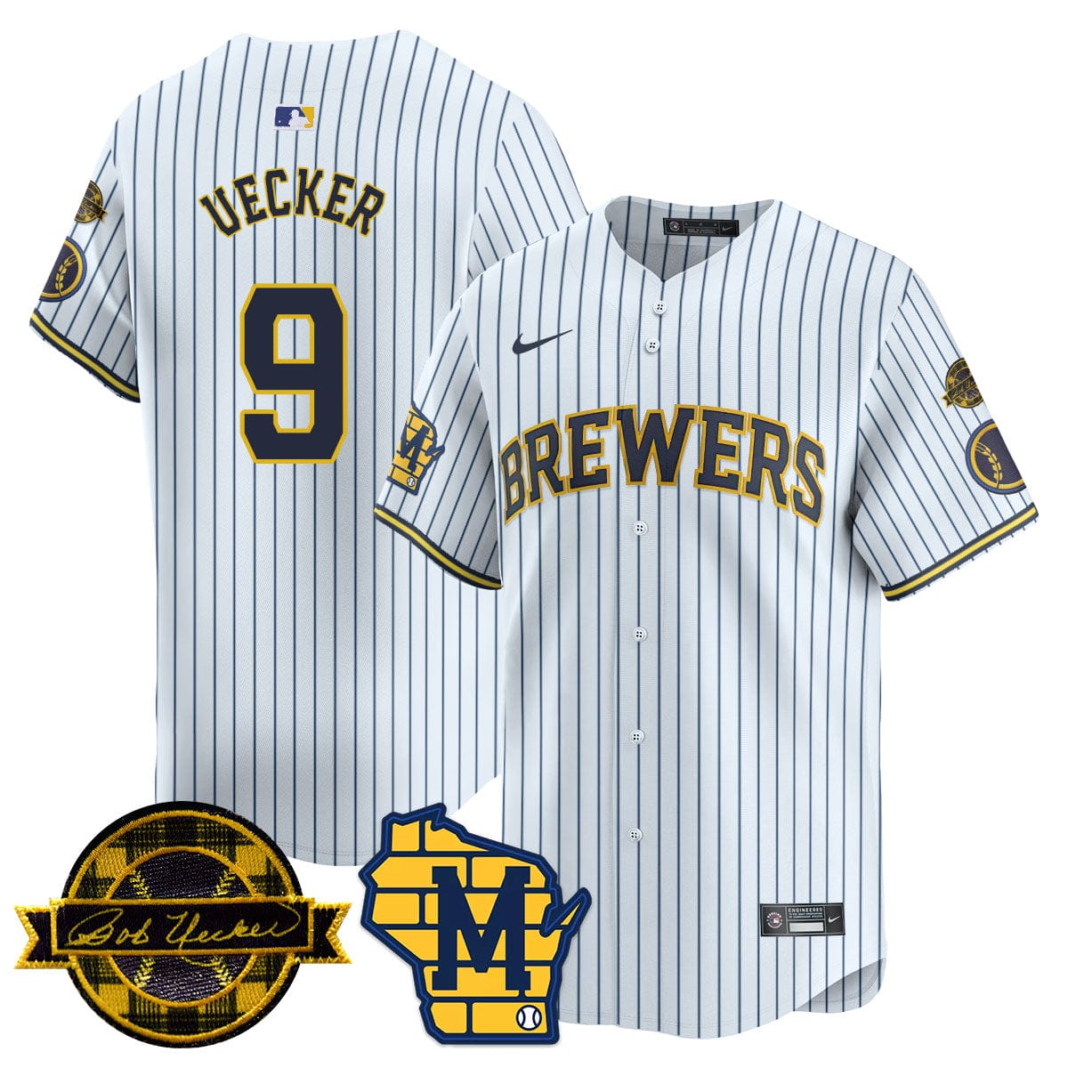 Milwaukee Brewers 2025 Limited Jersey - Bob Uecker Patch - All Stitched - Image 9