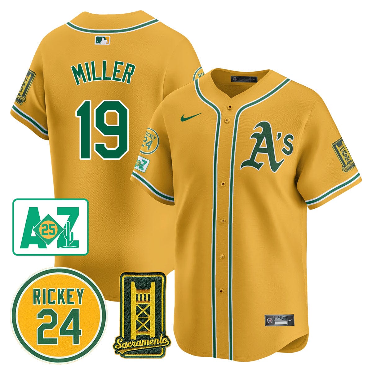 Oakland Athletics 2025 Sacramento, Rickey Henderson Jersey - All Stitched - Image 15