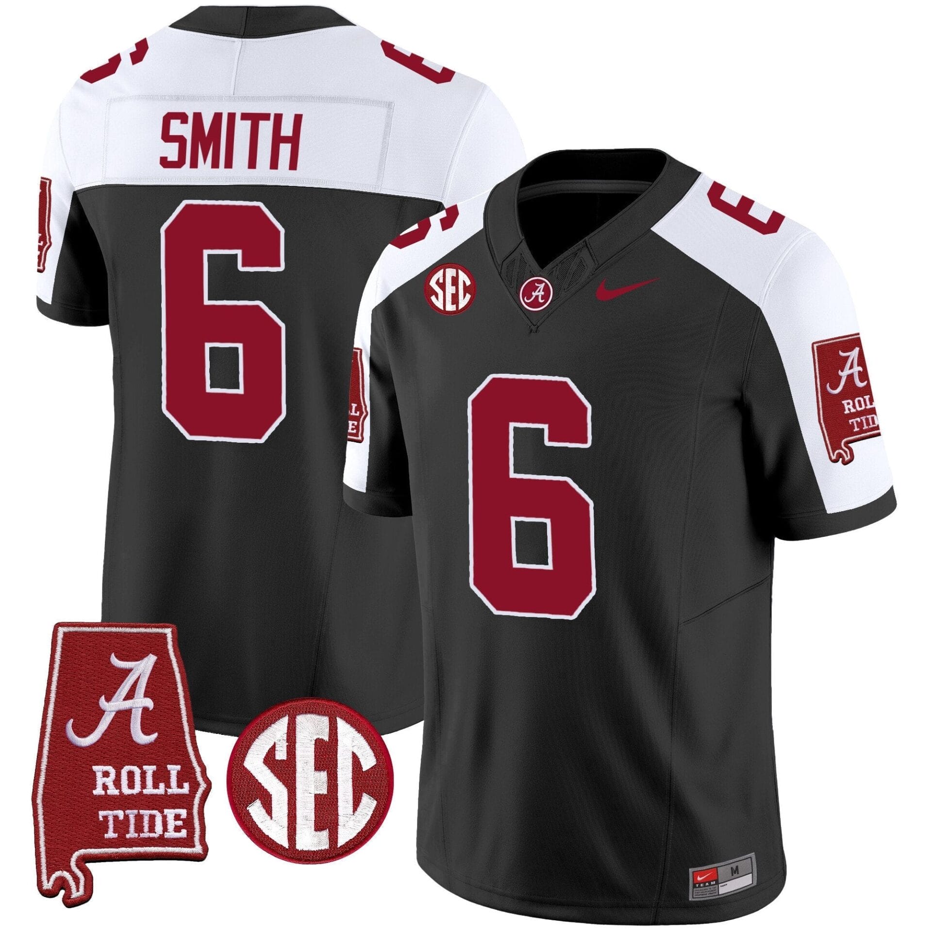 Alabama Crimson Tide Vapor Limited Jersey V3 - Alabama Map - All Stitched - Image 5