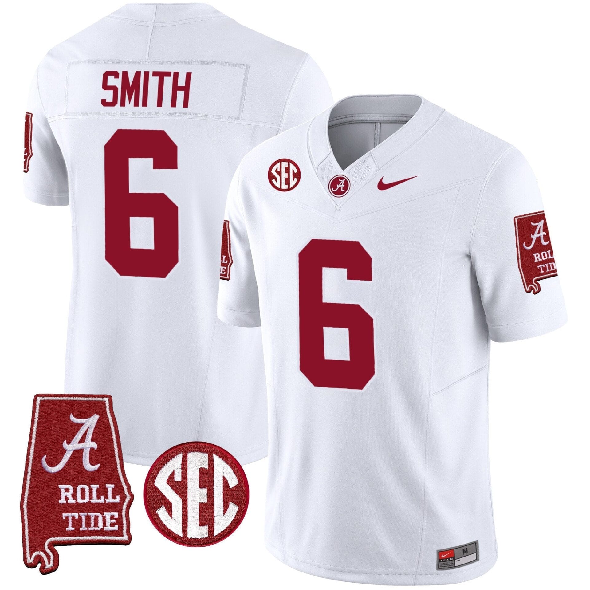 Alabama Crimson Tide Vapor Limited Jersey V3 - Alabama Map - All Stitched - Image 26