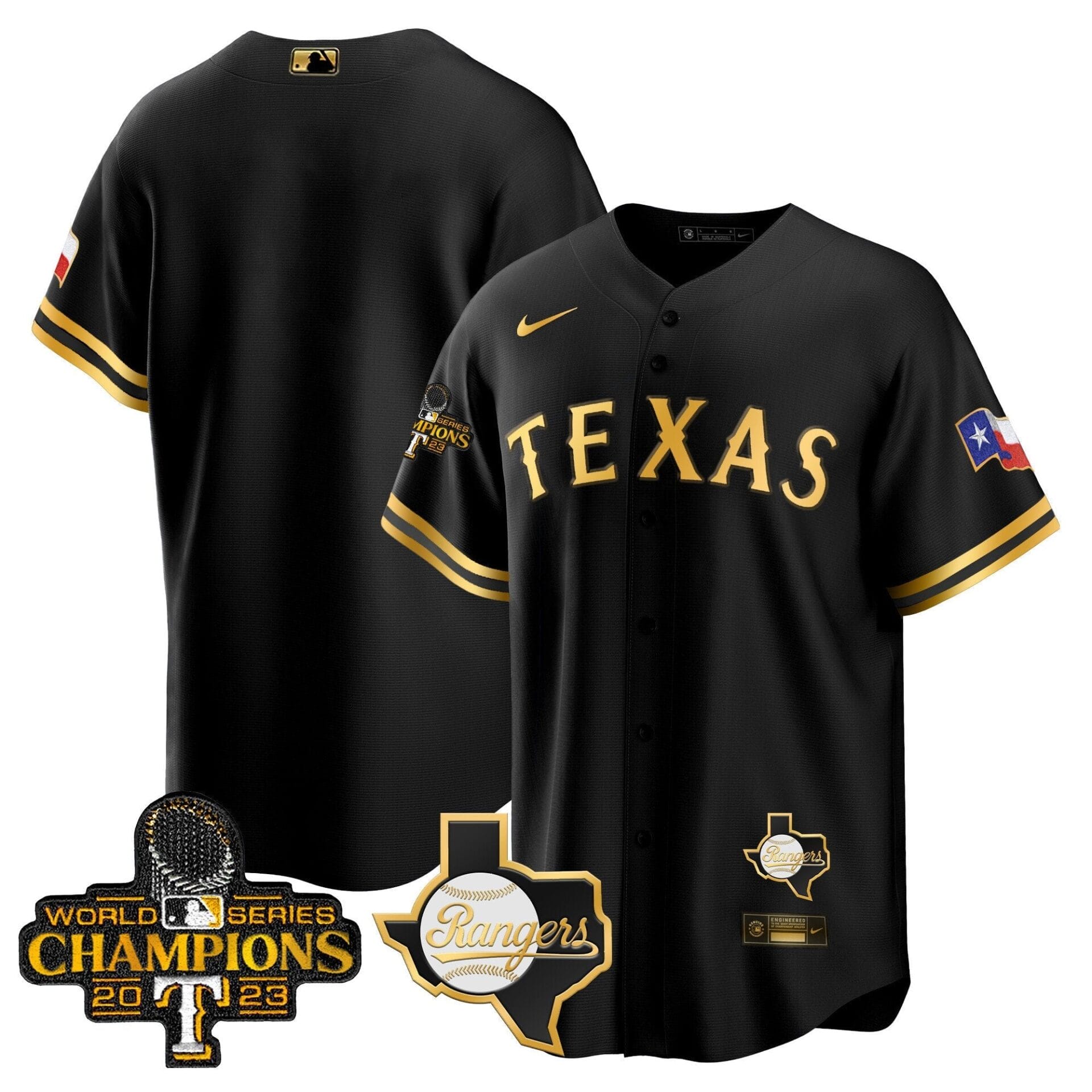 Texas Rangers 2023 World Series Champions Cool Base Jersey V2 - All Stitched - Image 9