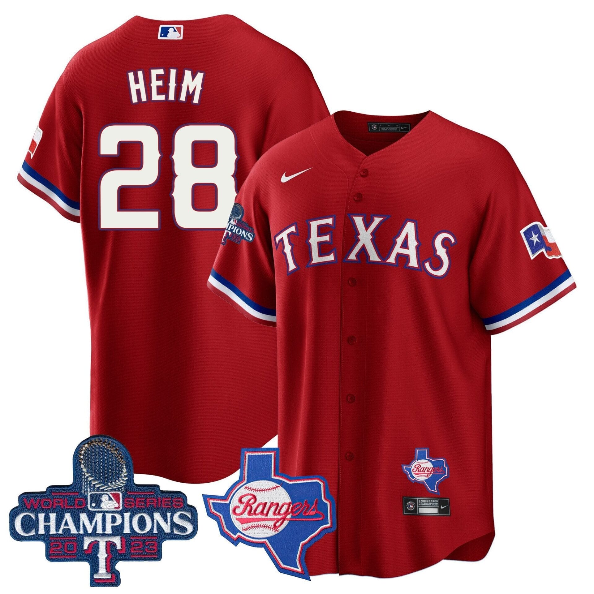 Texas Rangers 2023 World Series Champions Cool Base Jersey V2 - All Stitched - Image 34
