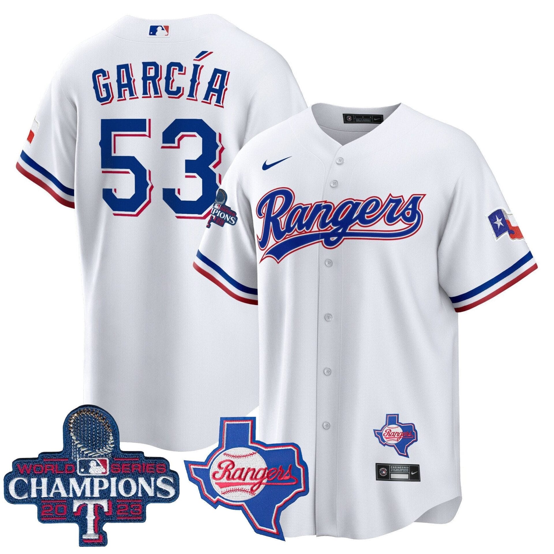 Texas Rangers 2023 World Series Champions Cool Base Jersey V2 - All Stitched - Image 22