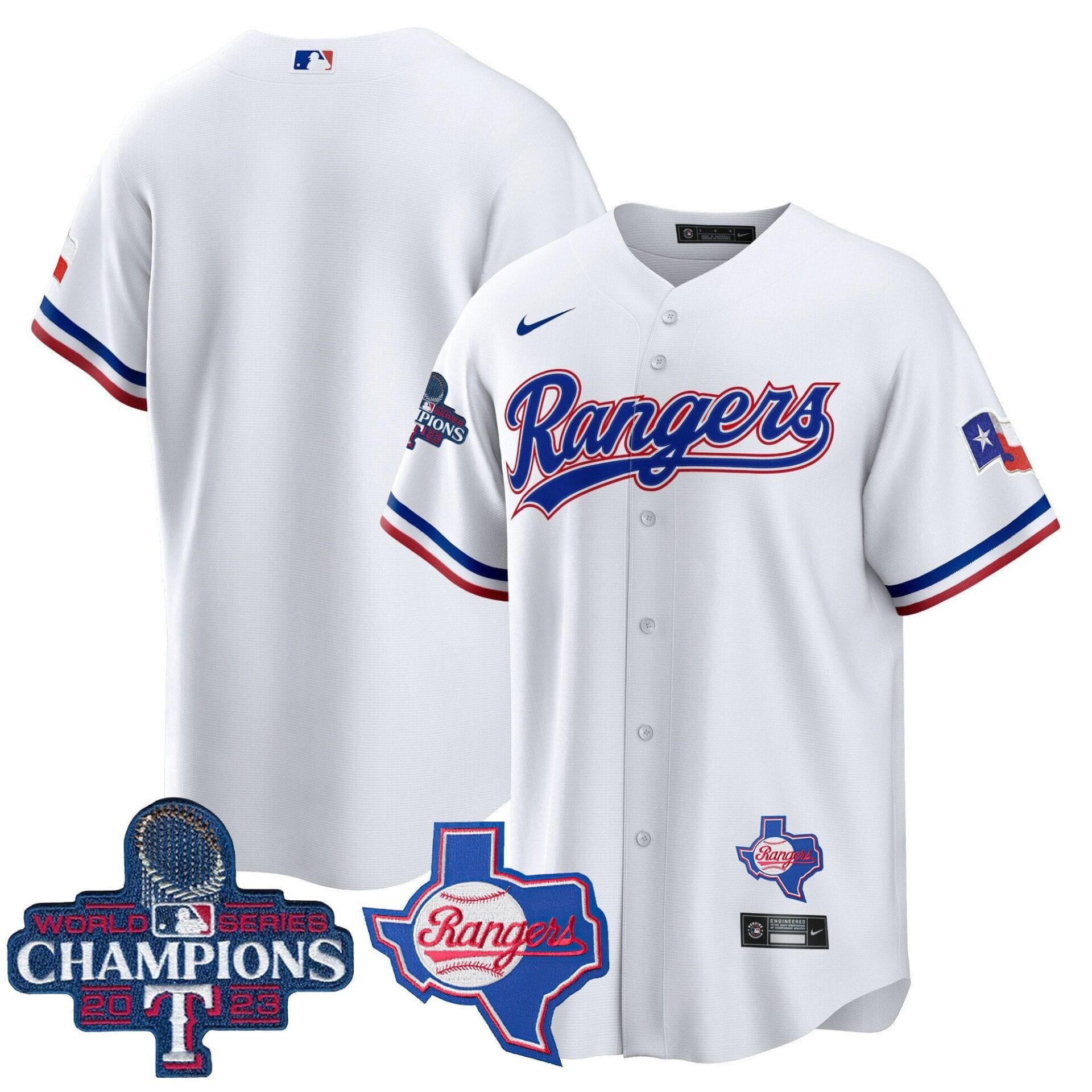 Texas Rangers 2023 World Series Champions Cool Base Jersey V2 - All Stitched - Image 27