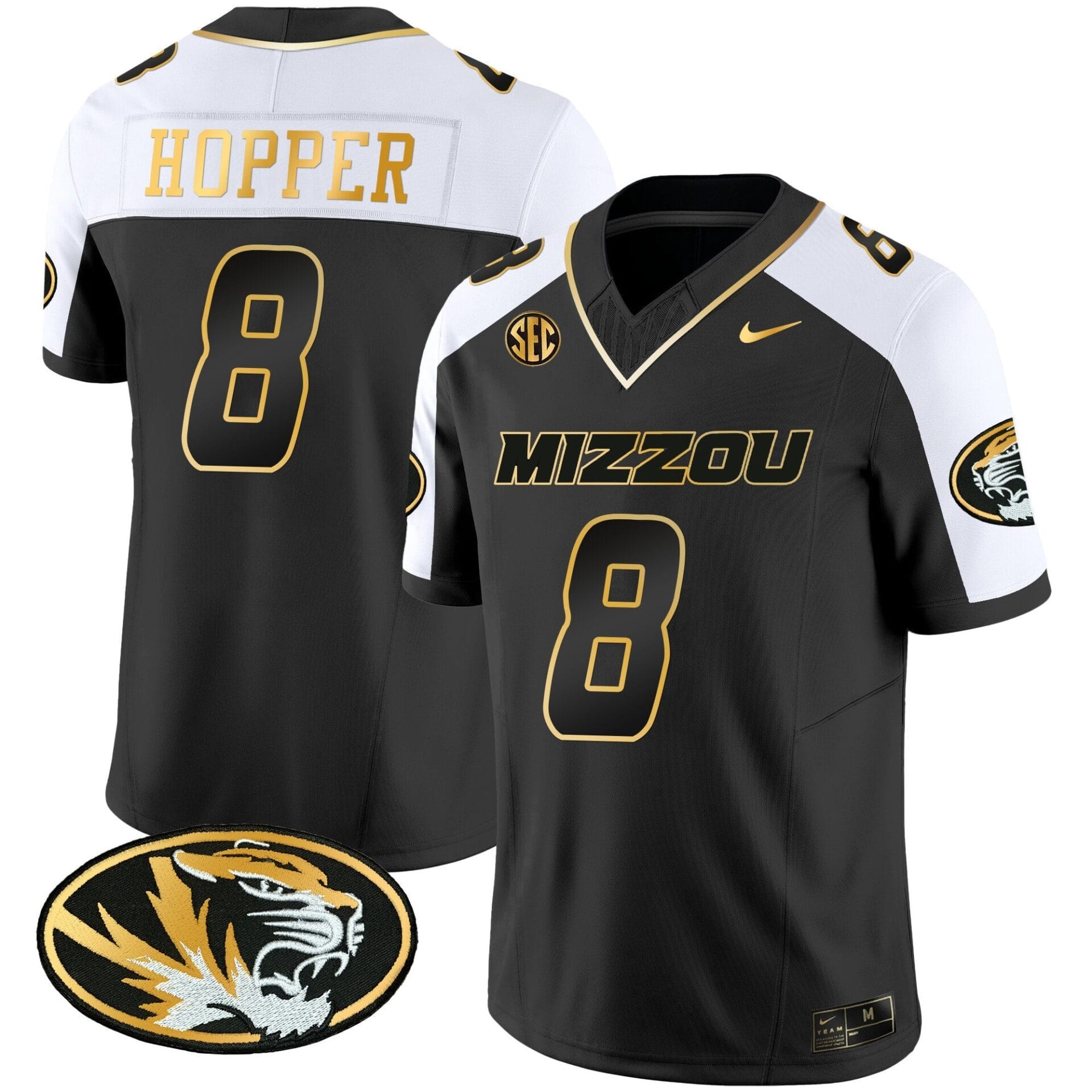 Missouri Tigers Gold Vapor Jersey - All Stitched - Image 4