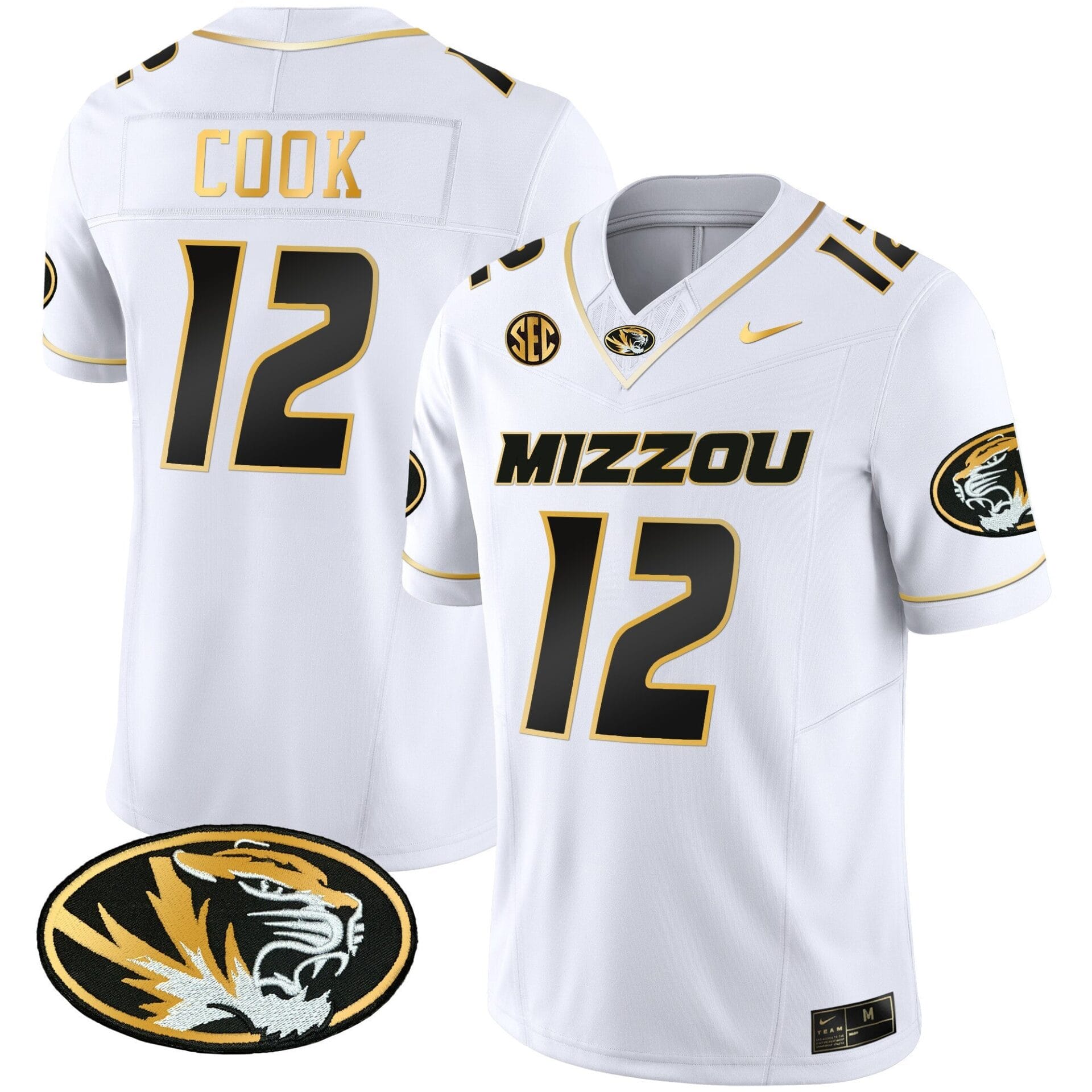 Missouri Tigers Gold Vapor Jersey - All Stitched - Image 19