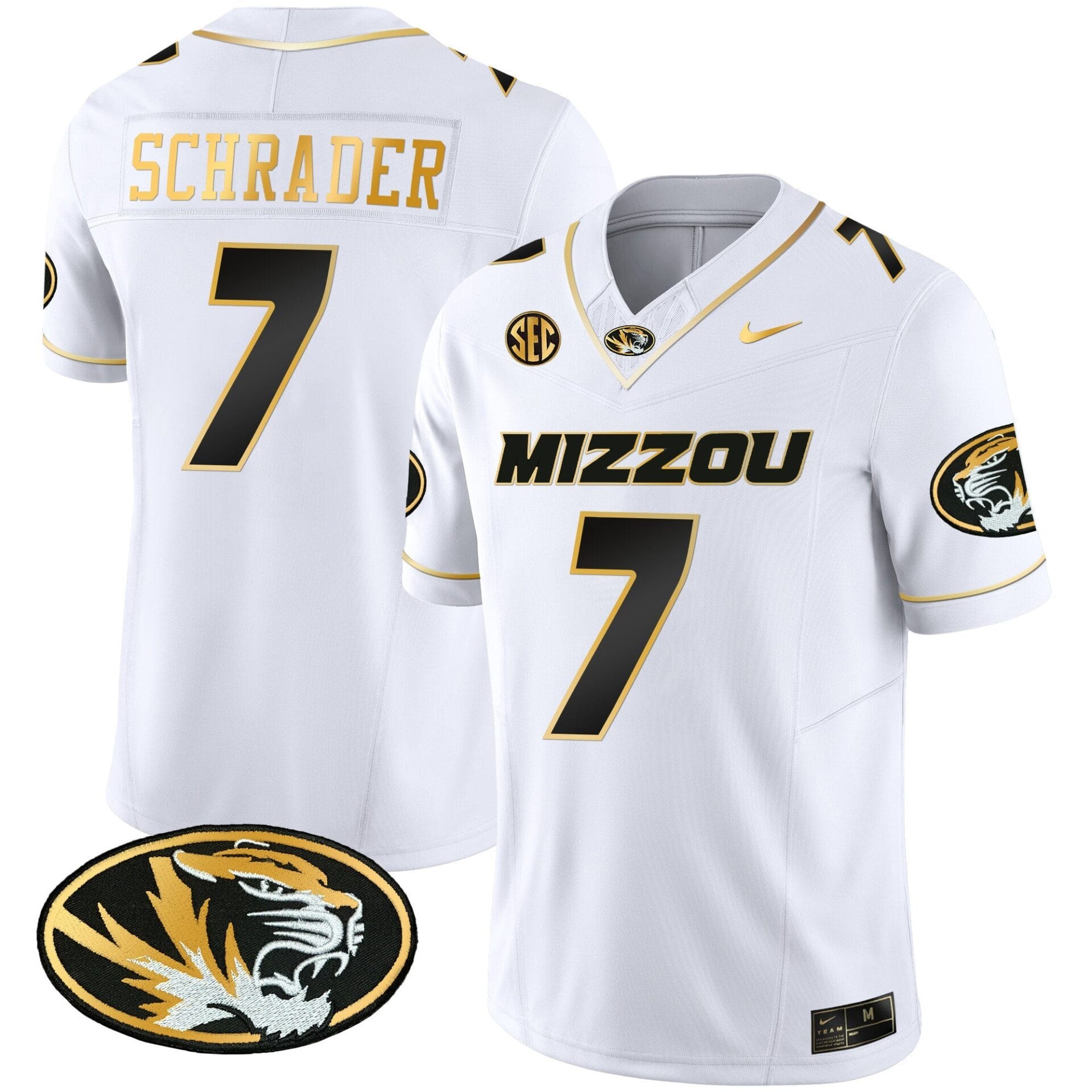 Missouri Tigers Gold Vapor Jersey - All Stitched - Image 20