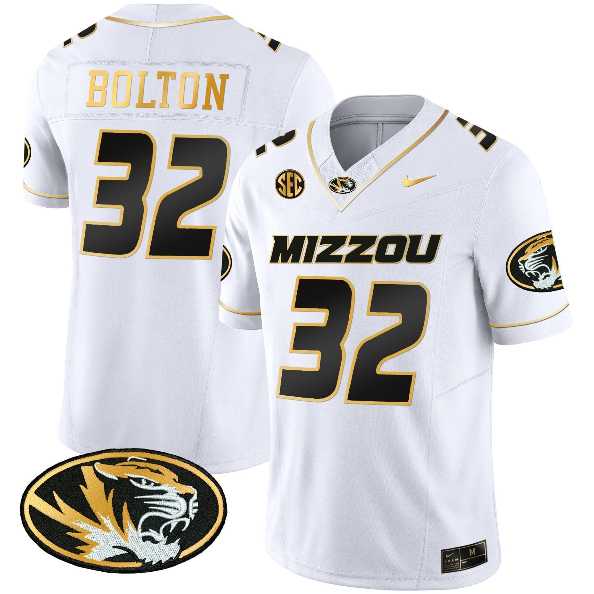 Missouri Tigers Gold Vapor Jersey - All Stitched - Image 23