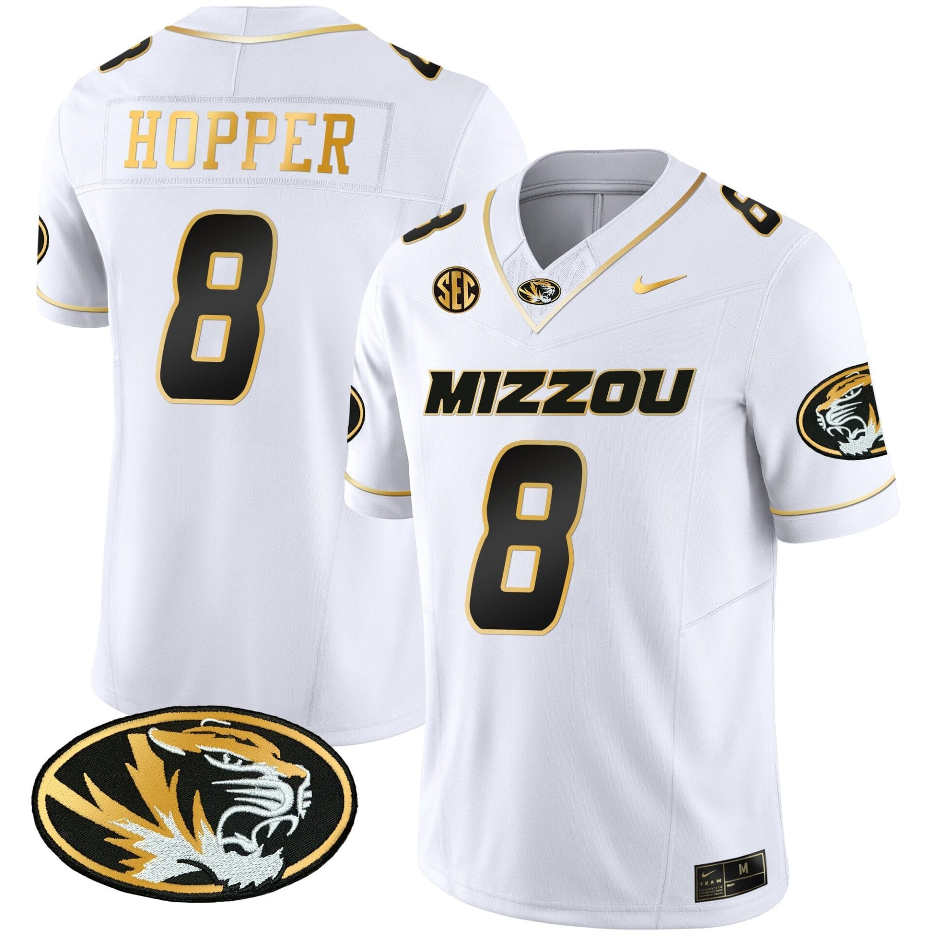 Missouri Tigers Gold Vapor Jersey - All Stitched - Image 22
