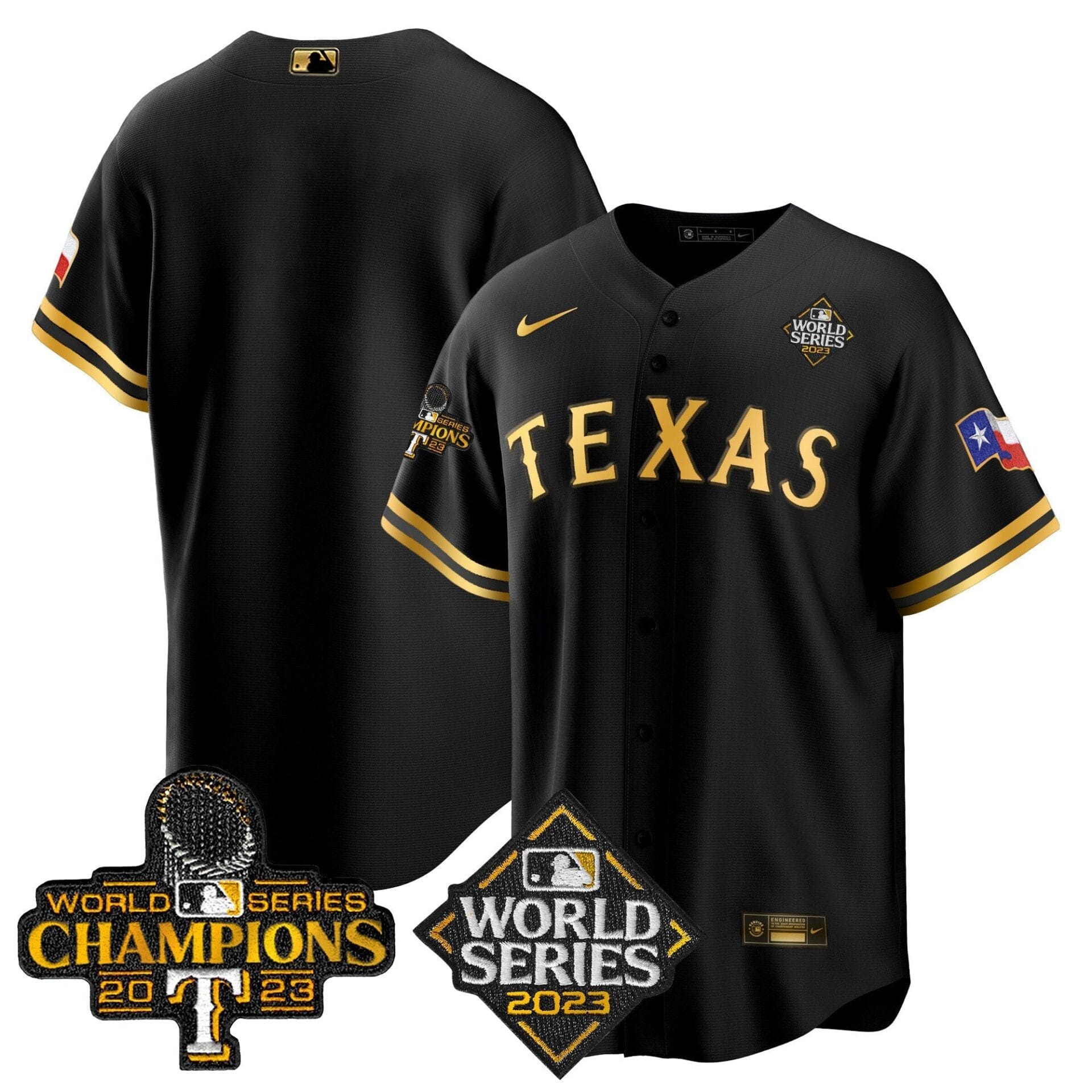 Texas Rangers 2023 World Series Champions Cool Base Jersey V4 - All Stitched - Image 9