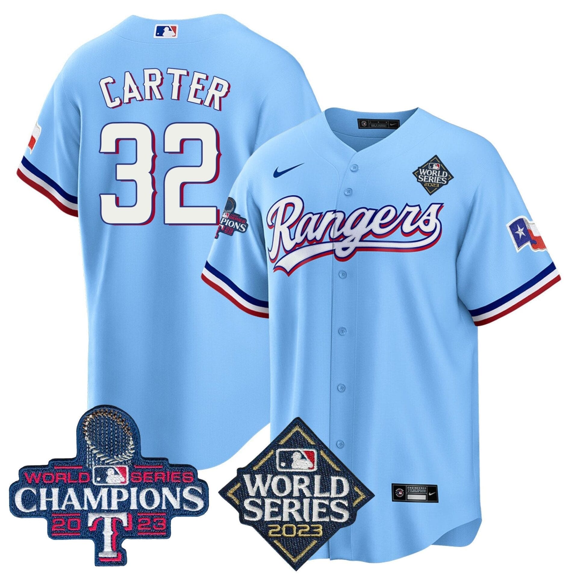 Texas Rangers 2023 World Series Champions Cool Base Jersey V4 - All Stitched - Image 42