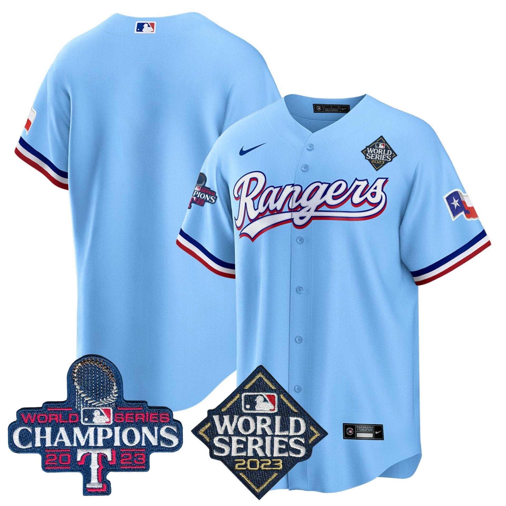 Texas Rangers 2023 World Series Champions Cool Base Jersey V4 - All Stitched - Image 45