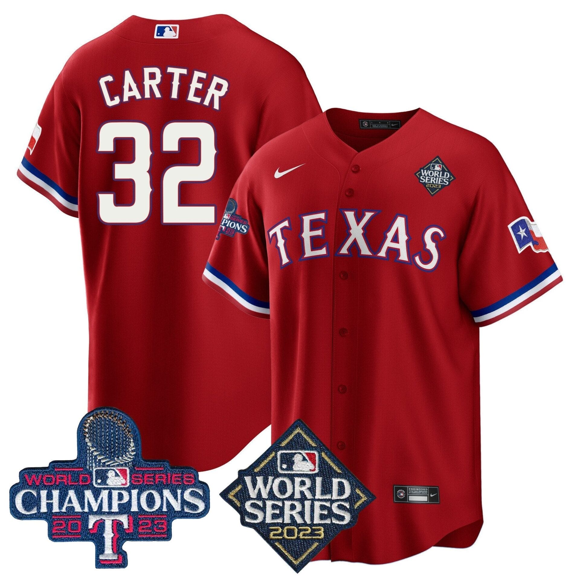 Texas Rangers 2023 World Series Champions Cool Base Jersey V4 - All Stitched - Image 33