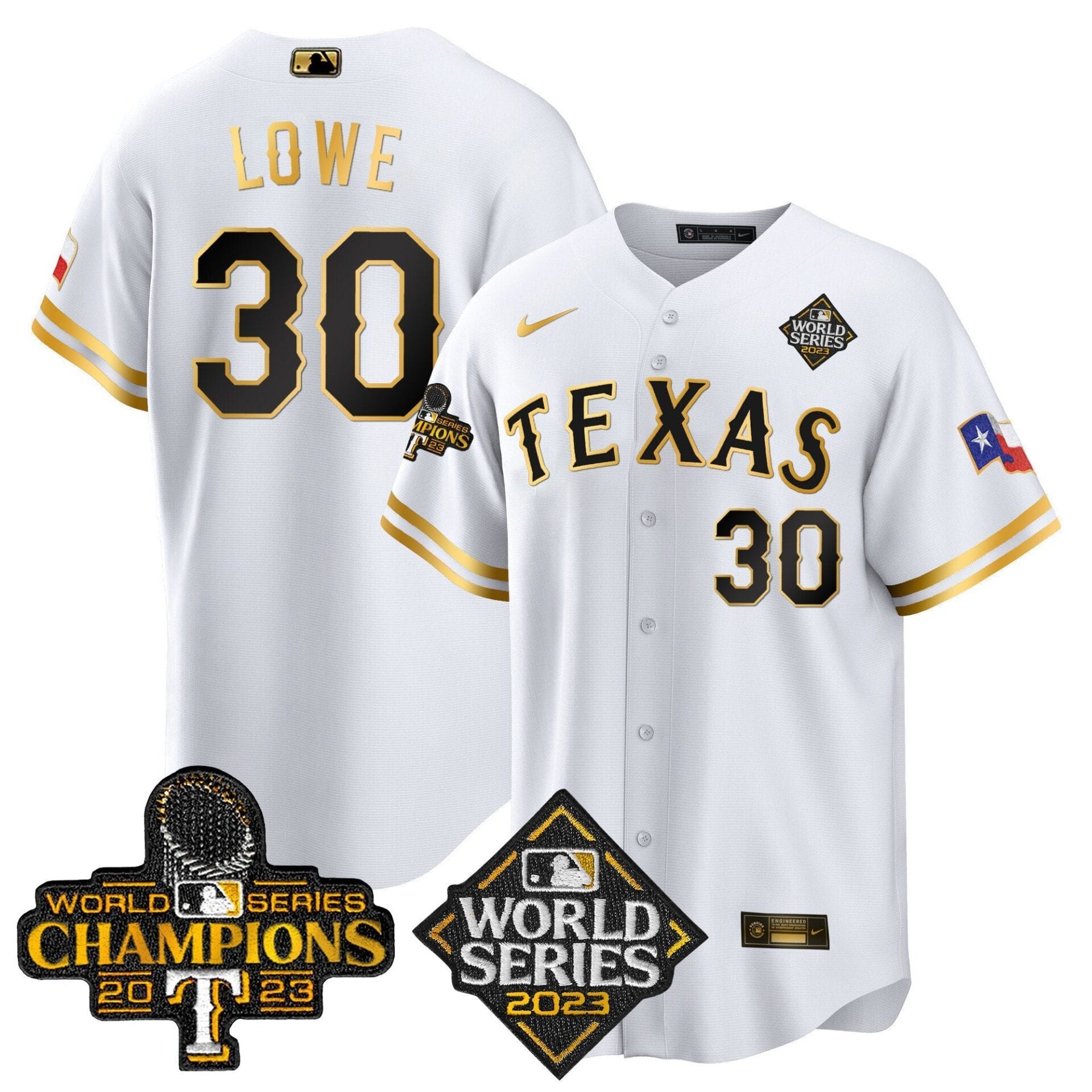 Texas Rangers 2023 World Series Champions Cool Base Jersey V4 - All Stitched - Image 12