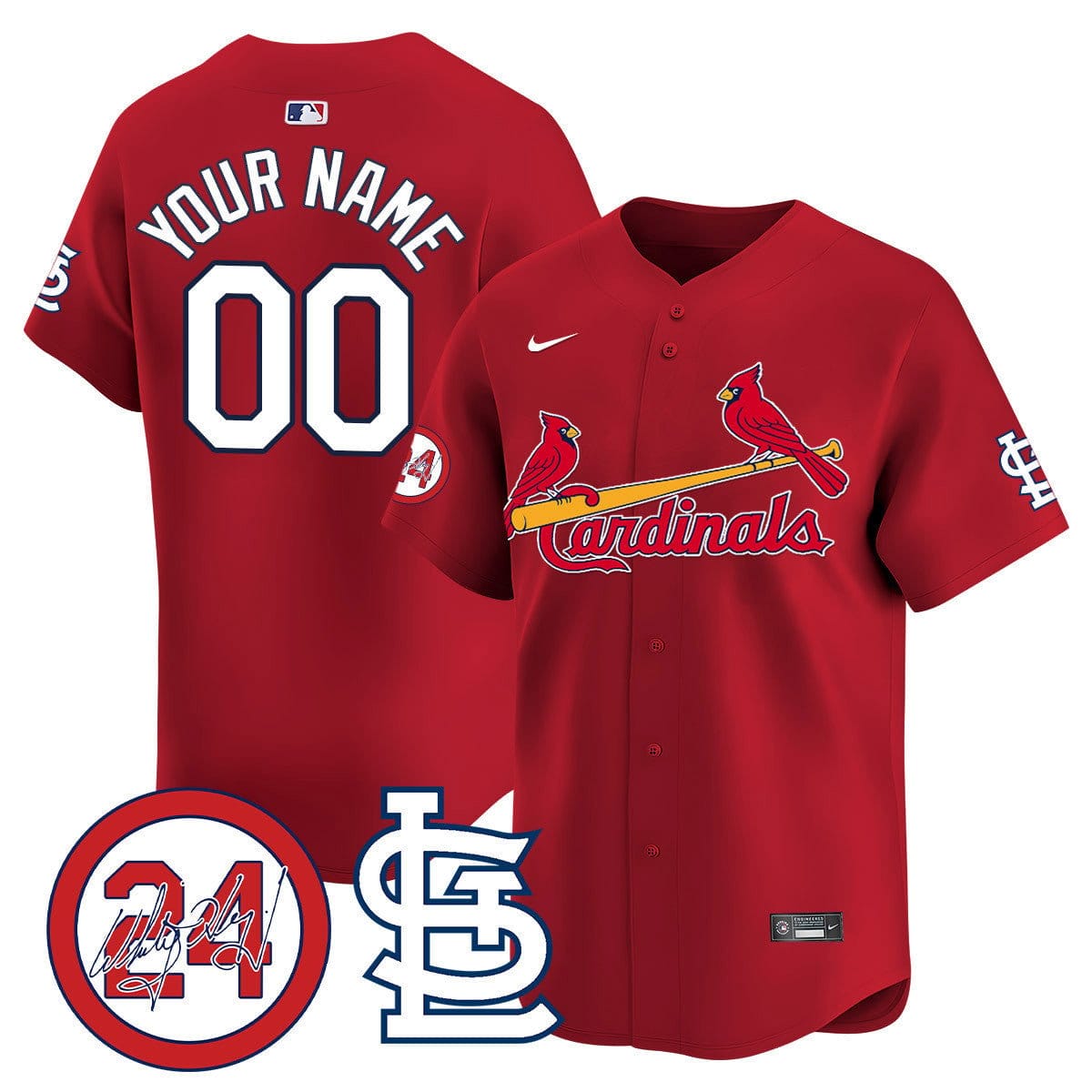 St. Louis Cardinals Memorial Vapor Premier Limited Custom Jersey - All Stitched - Image 7
