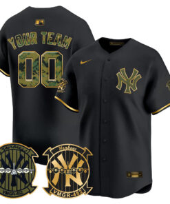 New York Yankees Woodland USMC Alternate Vapor Premier Limited Custom Jersey - All Stitched