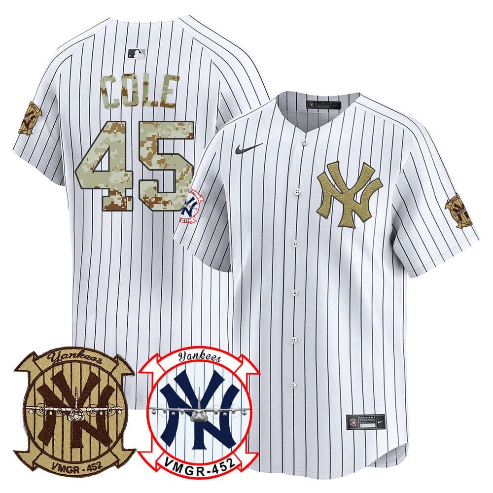 New York Yankees Desert USMC Alternate Vapor Premier Limited Jersey - All Stitched - Image 19