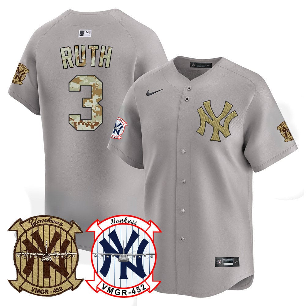 New York Yankees Desert USMC Alternate Vapor Premier Limited Jersey - All Stitched - Image 24
