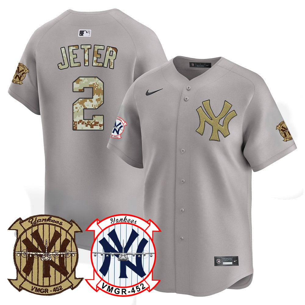 New York Yankees Desert USMC Alternate Vapor Premier Limited Jersey - All Stitched - Image 25