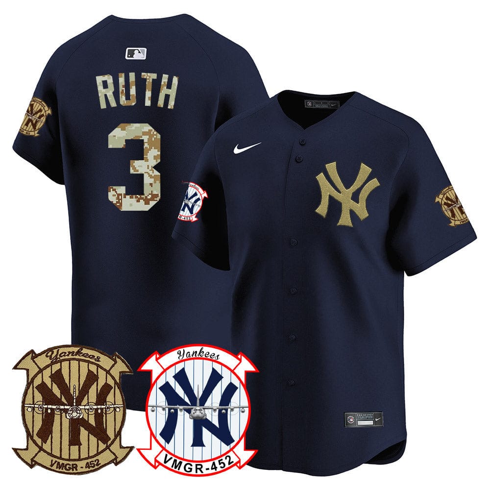 New York Yankees Desert USMC Alternate Vapor Premier Limited Jersey - All Stitched - Image 31